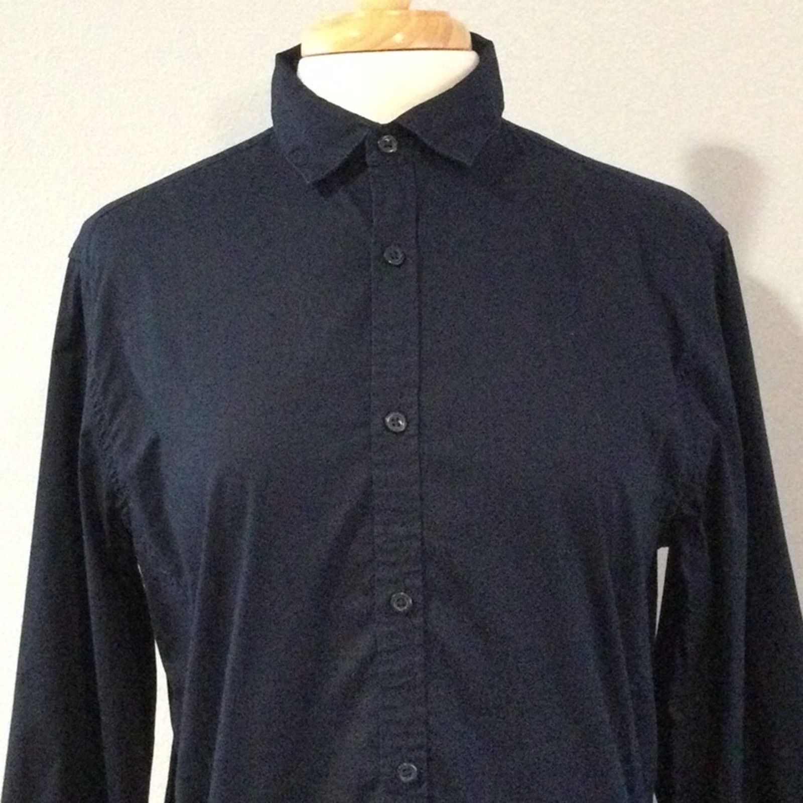 Alexander Julian Alexander Julian Stretch Navy Button Up Collar Shirt Size M Size M / US 6-8 / IT 42-44 - 2 Thumbnail
