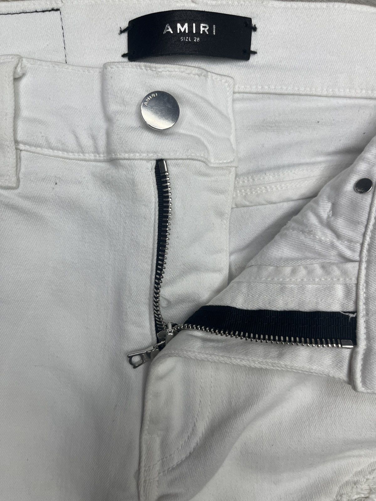 Amiri Amiri Mx1 White Patch Denim Jeans Size US 28 / EU 44 - 2 Thumbnail