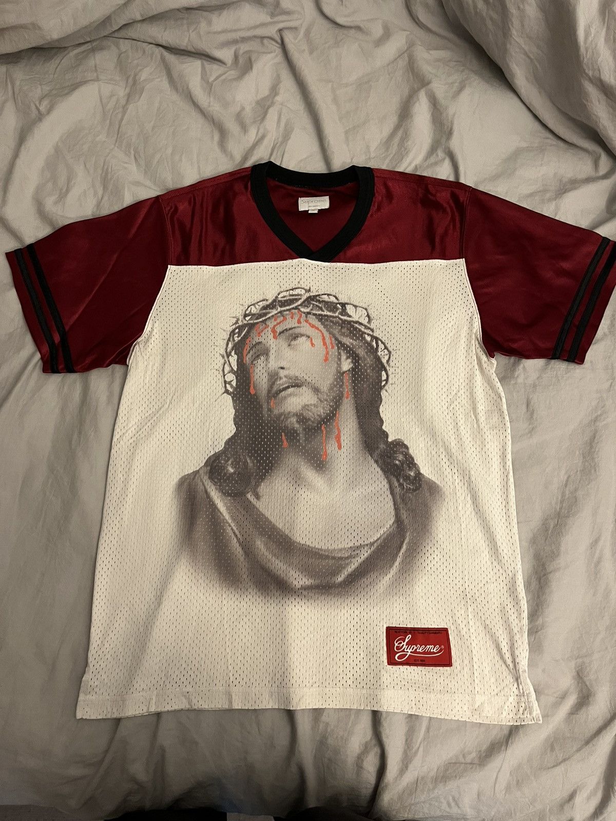 Supreme Supreme Jesus Jersey Red Size US M / EU 48-50 / 2 - 1 Thumbnail