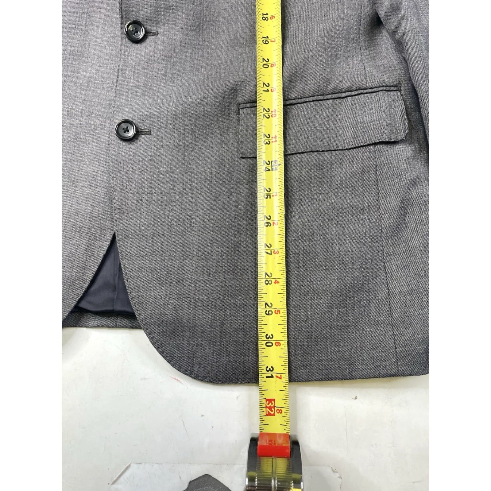 J.Crew J.CREW Blazer Mens 42R Gray Wool Italy Jacket Single-Breasted 2-Button Notch Lapel Dress/Casual XL? Size 42R - 7 Thumbnail