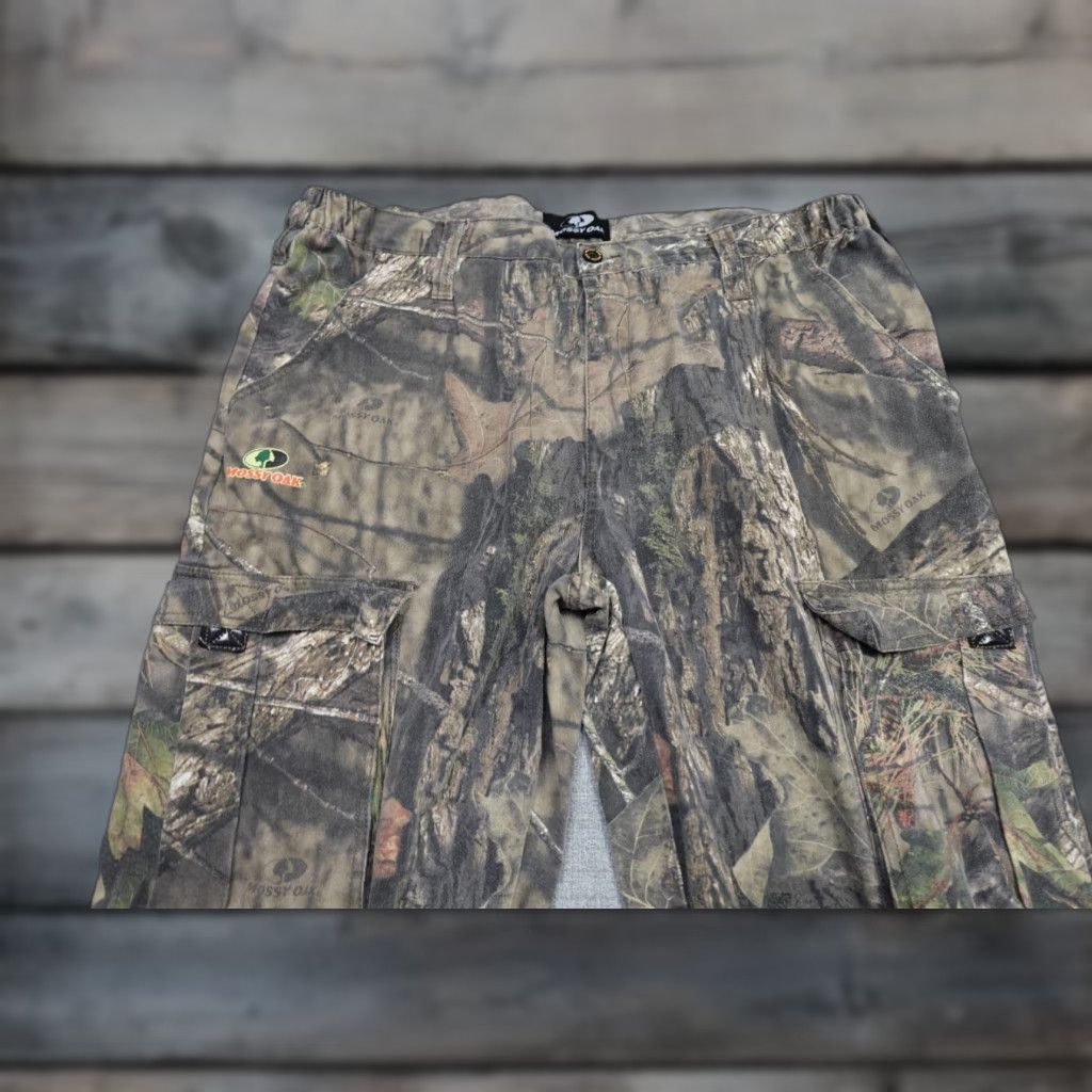 Vintage Mossy Oak Pants Mens XL Brown Camo Pants Outdoors Hunting Fishing Woodland Loose Vintage Regular 5-Pocket Belt Loops Zipper Button Chino Style Size US 36 / EU 52 - 1 Thumbnail