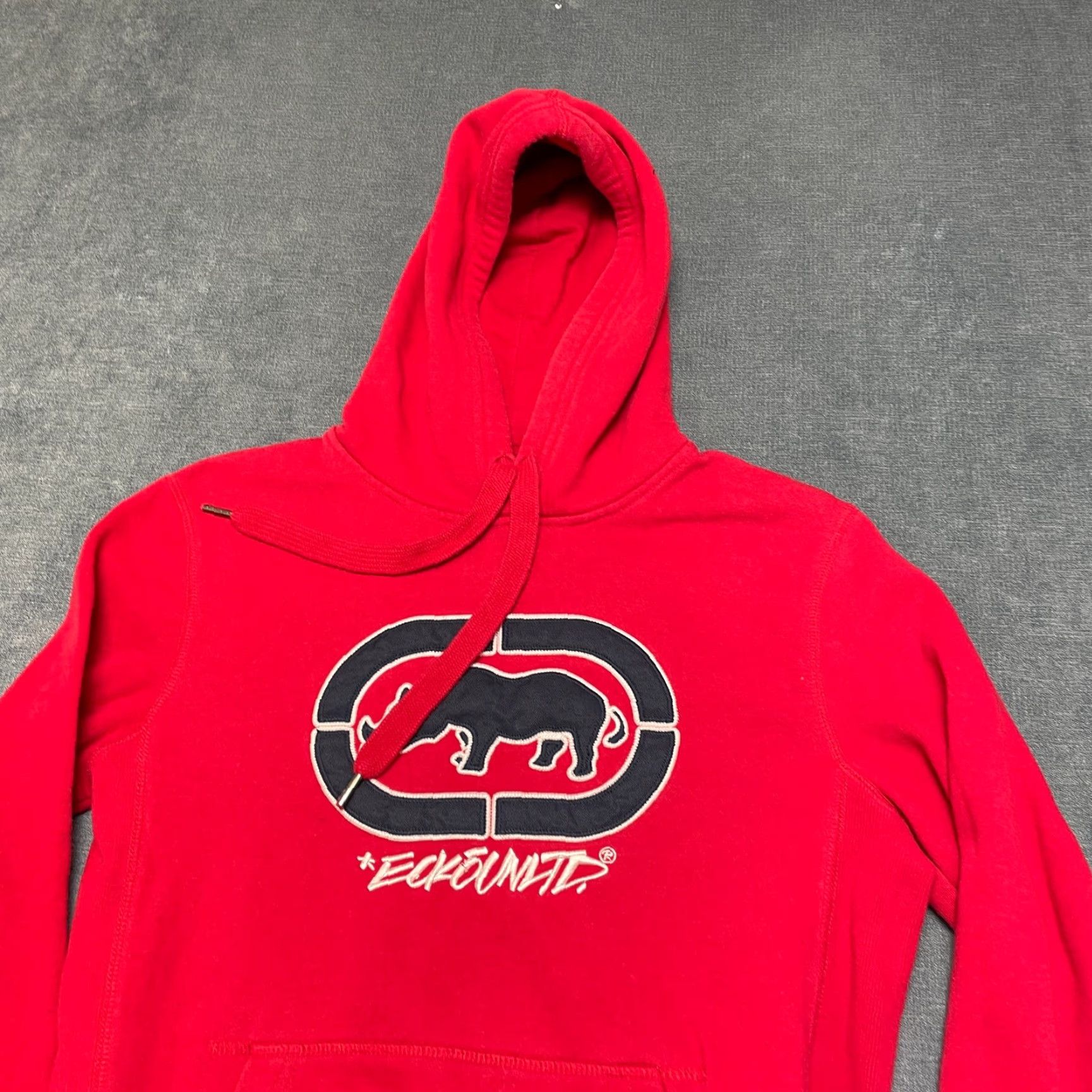 Ecko Unltd. Y2K Ecko Unltd Hoodie Mens M Red Graphic Logo Long Sleeve Kangaroo Pocket Drawstring Size US M / EU 48-50 / 2 - 2 Thumbnail