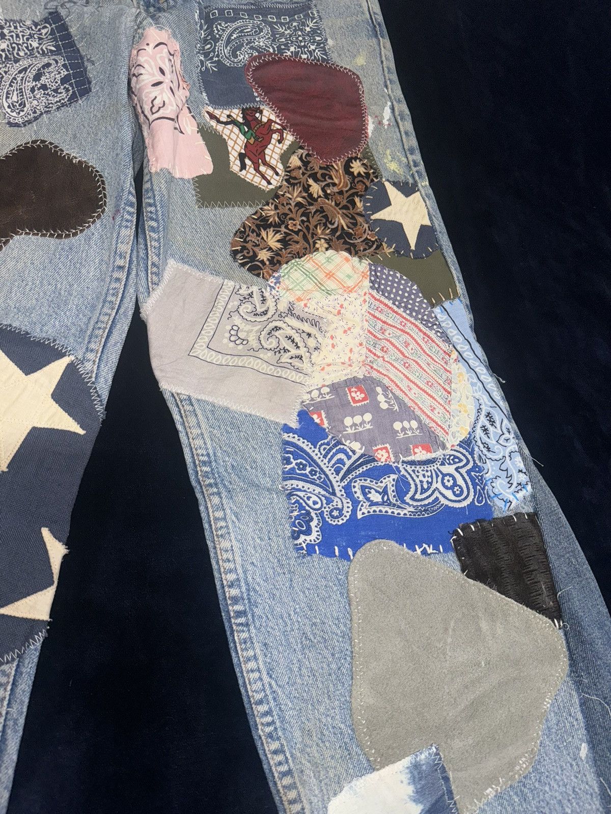 Other Sole In Viaggio Patchwork Levi’s Pants Size US 34 / EU 50 - 5 Thumbnail