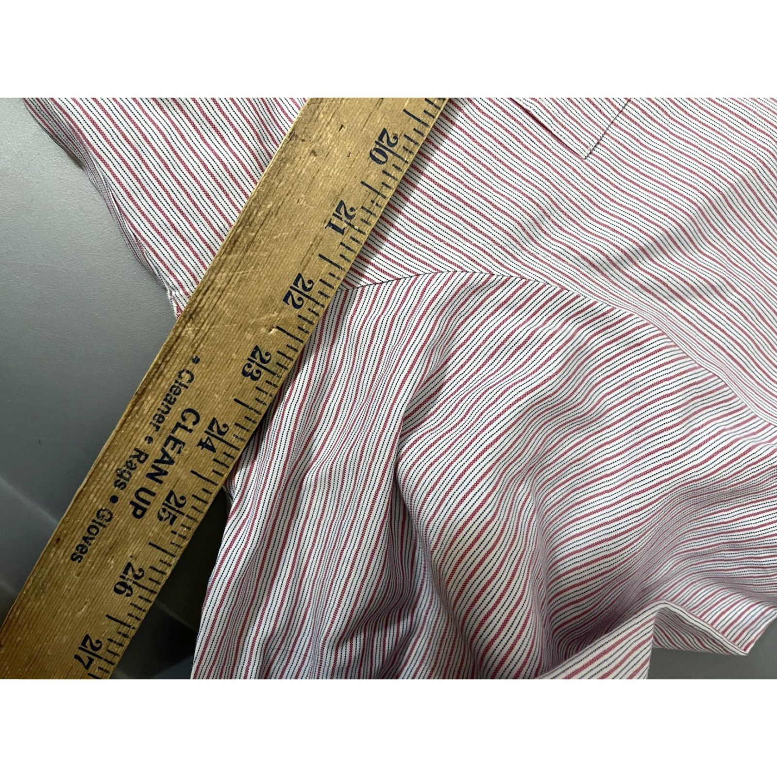 Lands' End Lands End Shirt Mens 16-36 Tall Pinpoint Oxford Striped Long Sleeve Button Front Size US L / EU 52-54 / 3 - 5 Thumbnail