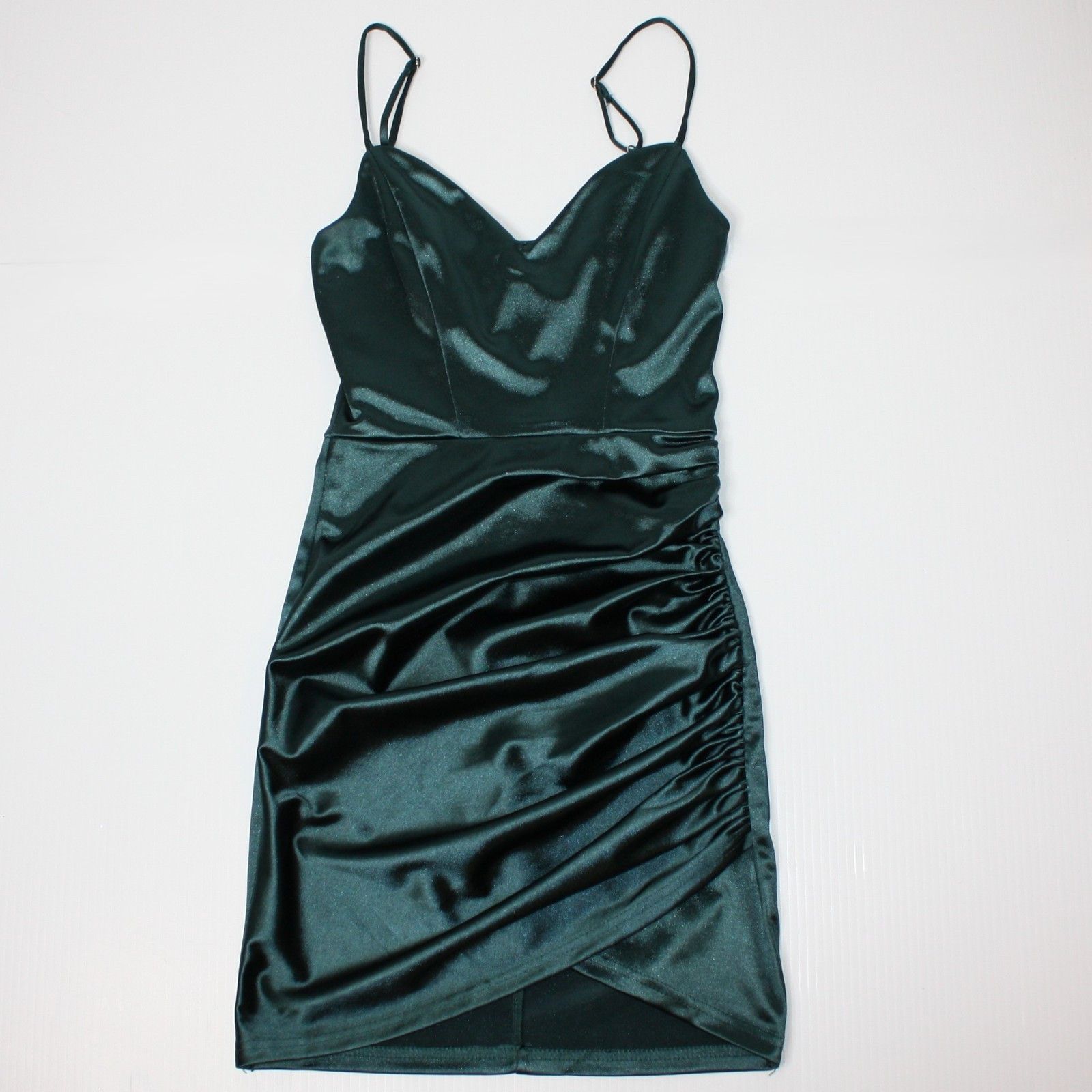 Other Lucy in the Sky Jo Draped Bodycon Dress in Dark Turquoise Size XS / US 0-2 / IT 36-38 - 9 Thumbnail