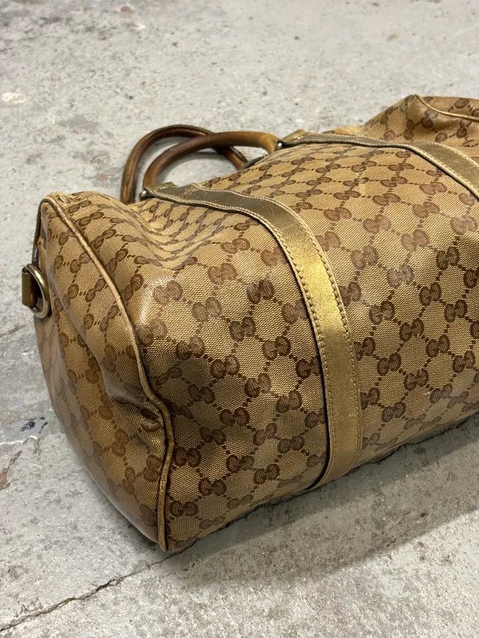 Gucci 2000s Gucci Beige Monogram Canvas Tote Bag Size ONE SIZE - 7 Thumbnail