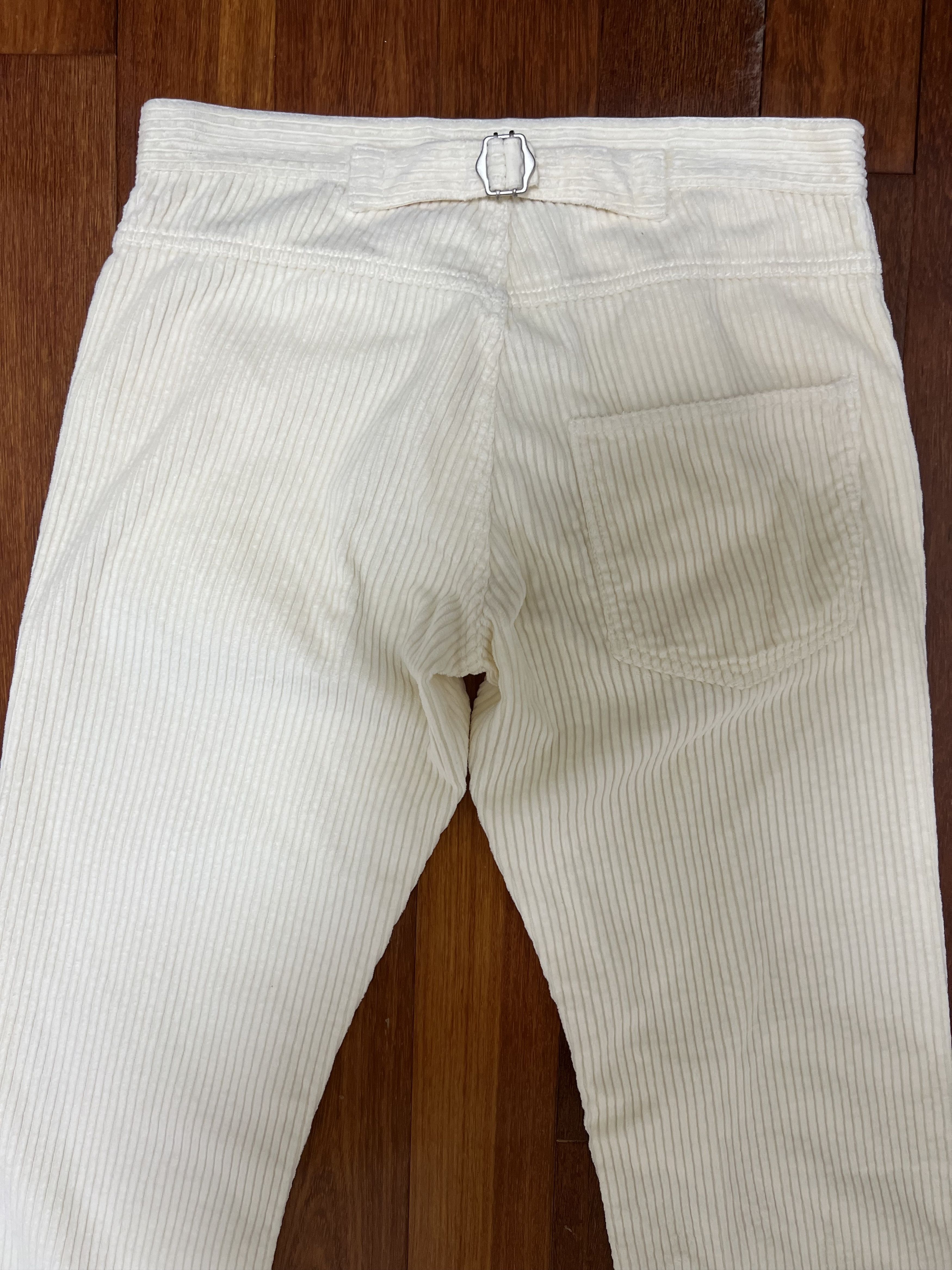 ERL 💚 SS20 ERL Flared Corduroy Pants White Large NEW Size US 32 / EU 48 - 4 Thumbnail