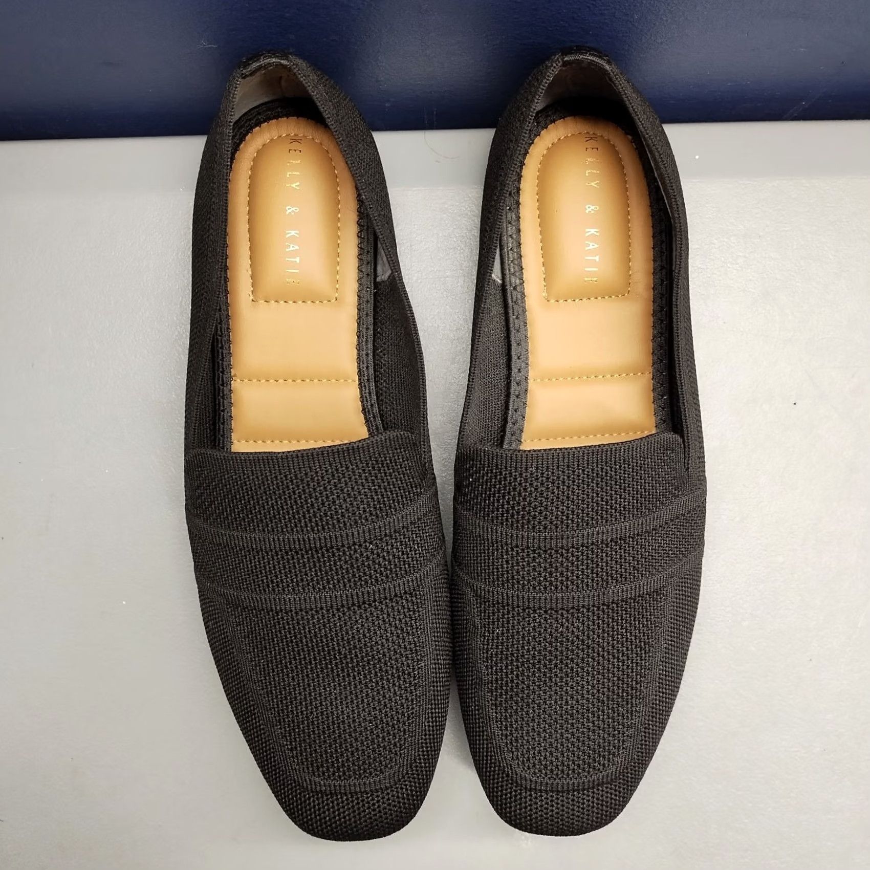 Vintage Kelly & Katie Soren Knit Loafers Womens Size: 8M Black Slip On Comfort Square Toe Loafer - Pre-owned Size US 8 / IT 38 - 6 Thumbnail
