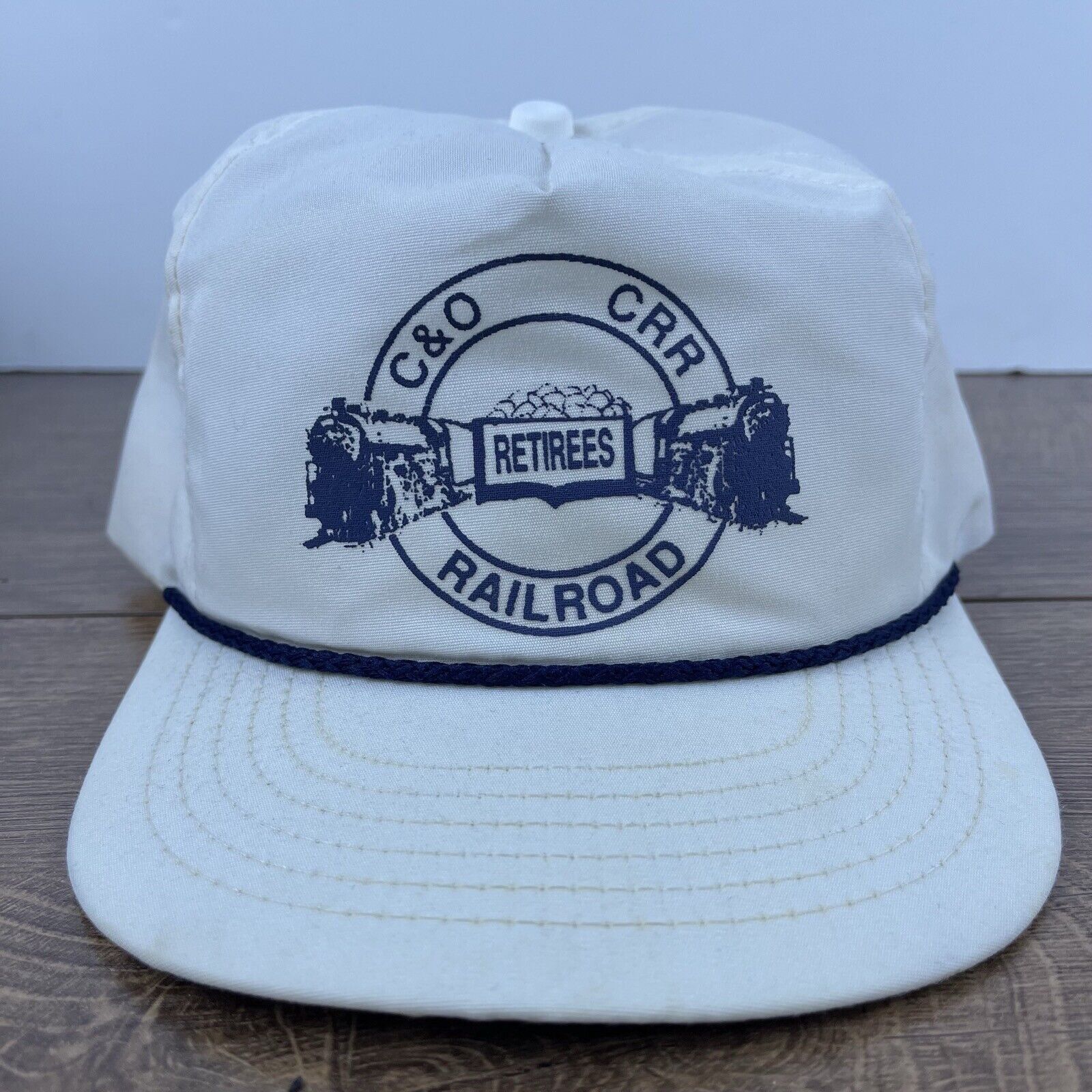 Other C&O CRR Railroad Hat Snapback Hat White Hat Adjustable White Size ONE SIZE - 1 Thumbnail