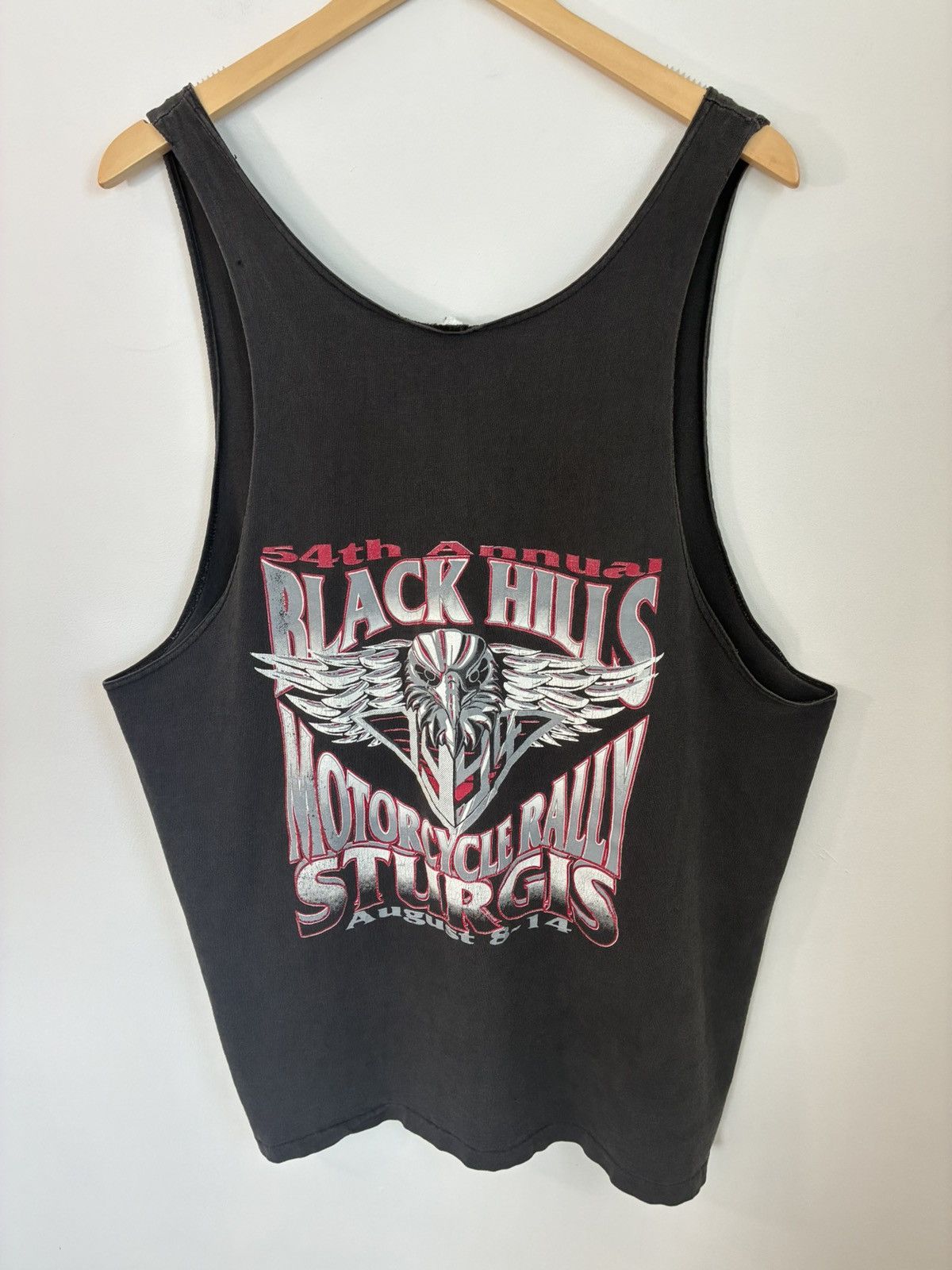 Vintage Sturgis 1994 Bike Rally Single Stitch Thrashed Cut Off Shirt Size US XL / EU 56 / 4 - 4 Thumbnail