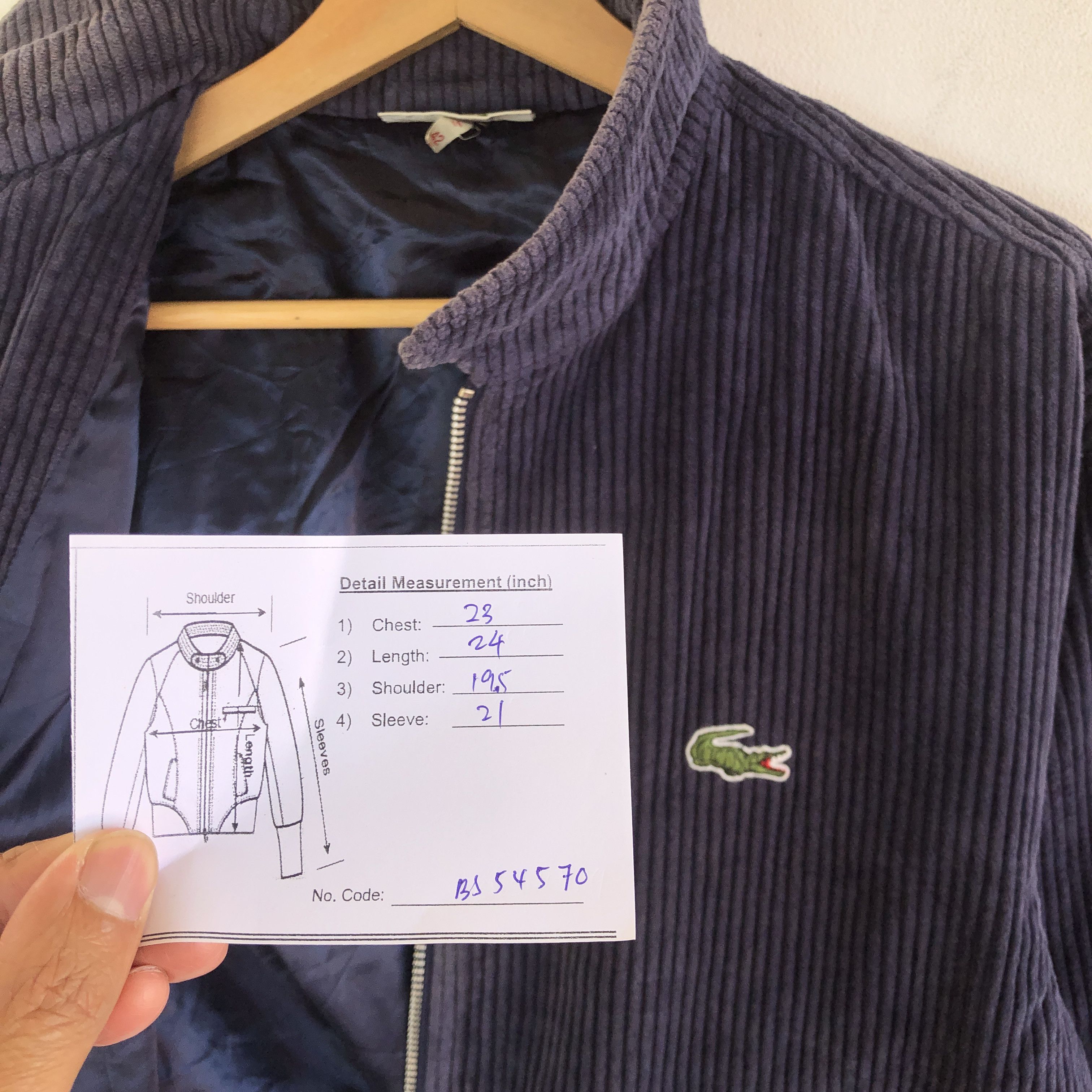 Lacoste × Vintage Vintage 90s Lacoste Chemise Corduroy Jacket Size US M / EU 48-50 / 2 - 11 Thumbnail