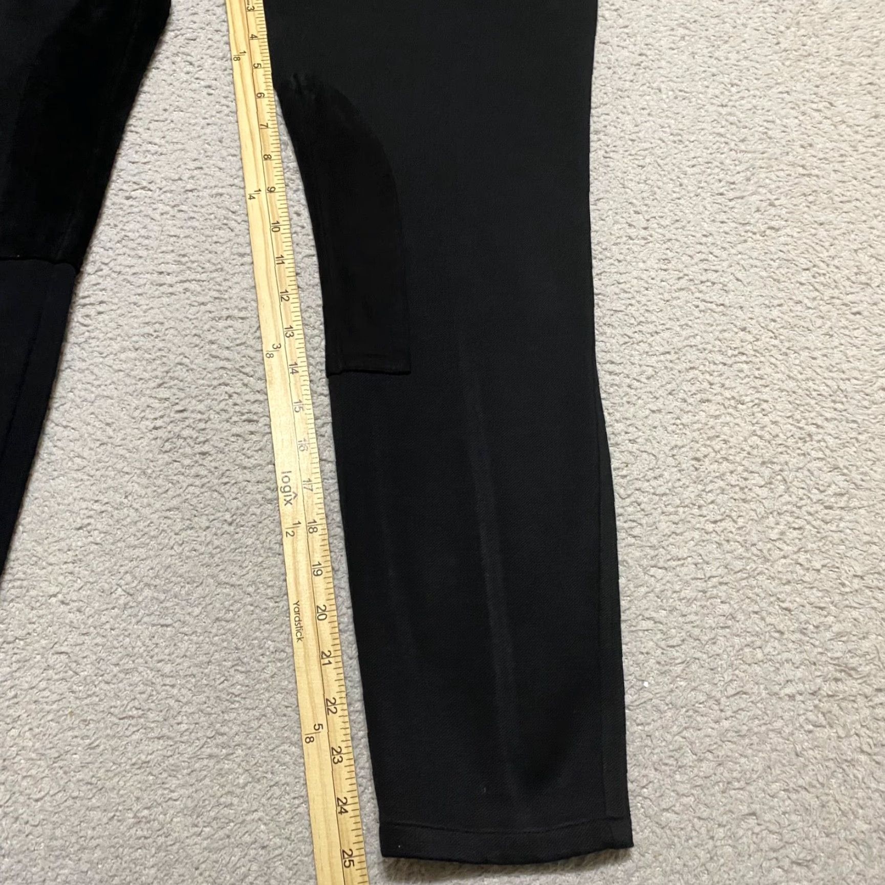 Talbots Talbots Womens 10P Pants Black Equestrian Faux Suede Breeches Skinny Ankle Size 32" / US 10 / IT 46 - 3 Thumbnail