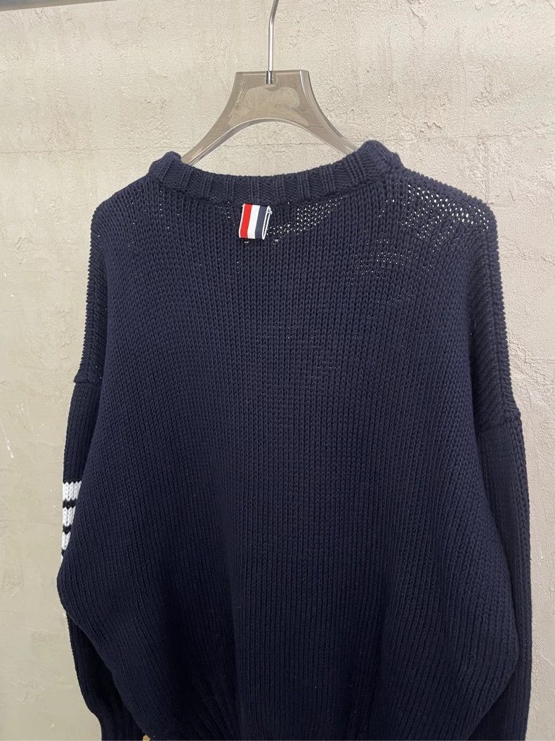 Thom Browne Thom browne Dark blue four-striped anchor gold buckle knitt Size US M / EU 48-50 / 2 - 4 Thumbnail