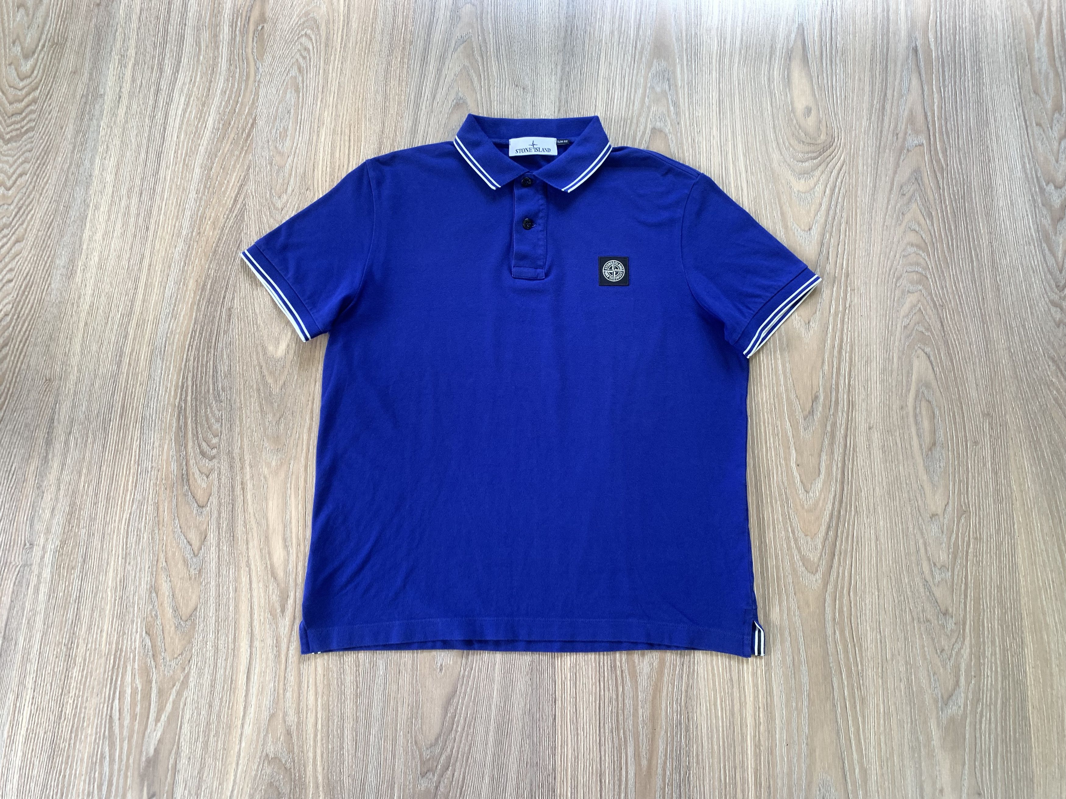 Stone Island Stone Island Slim Fit Mens Blue Polo Shirt Size US M / EU 48-50 / 2 - 1 Thumbnail