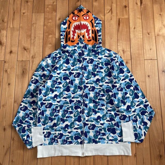 Bape 🔥3XL🔥 BAPE ABC CAMO BLUE Tiger Full Zip Hoodie a bathing ape Size US XXL / EU 58 / 5 - 1 Thumbnail