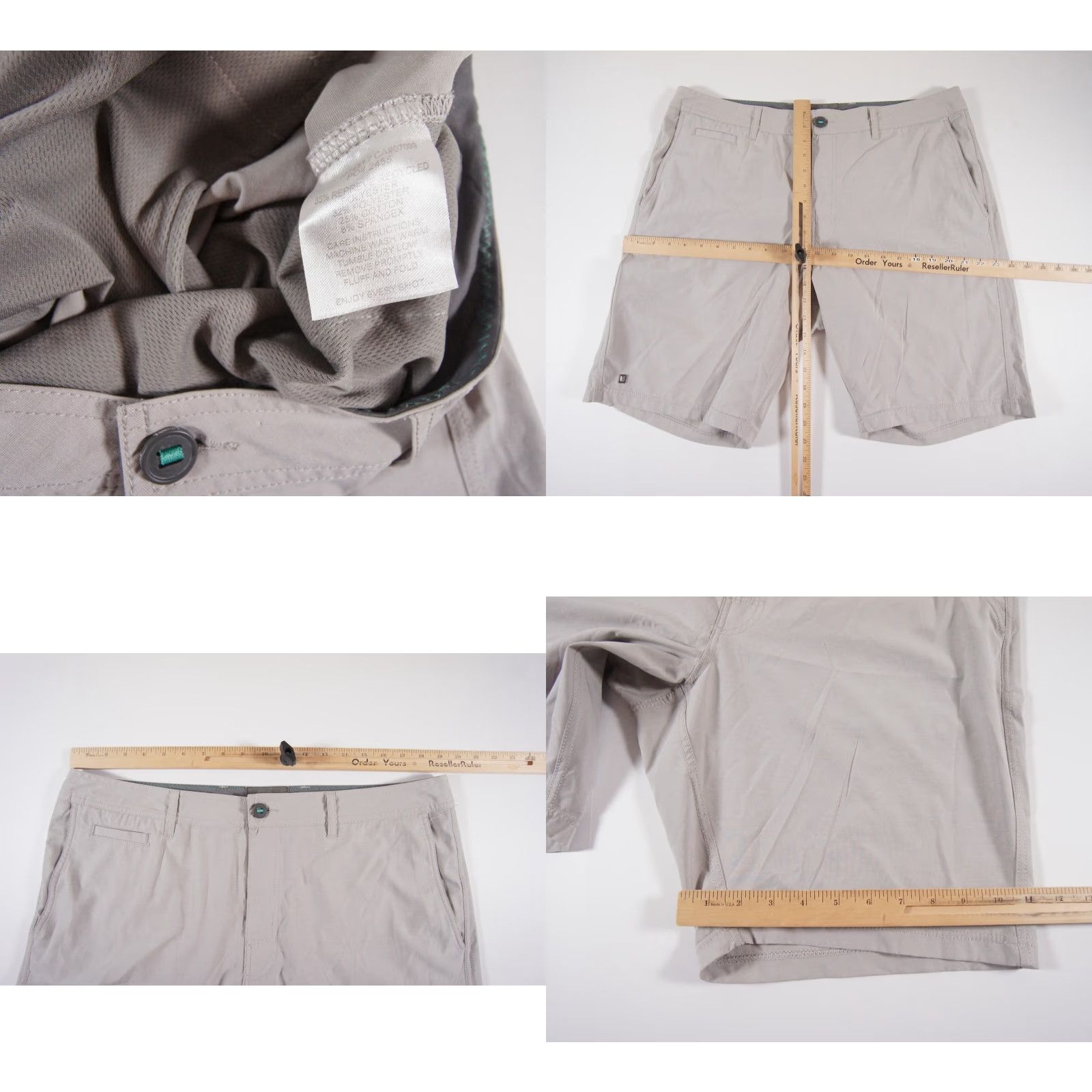 Vintage Linksoul Mens Shorts Chino 38 Gray 10" Stretch Casual Outdoor Regular Waist 38 Mens Size US 38 / EU 54 - 8 Thumbnail