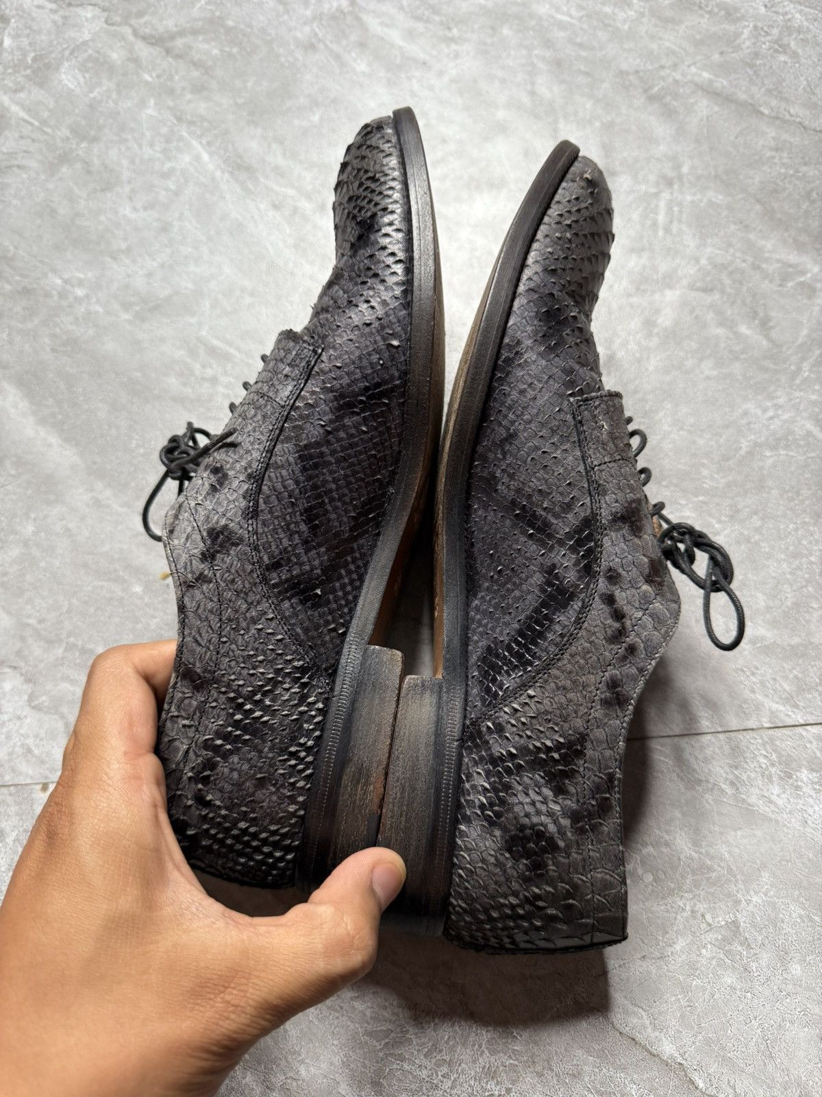 Maison Margiela Maison Margiela Line 22 Python Skin Derbies Size US 6 / EU 39 - 6 Thumbnail