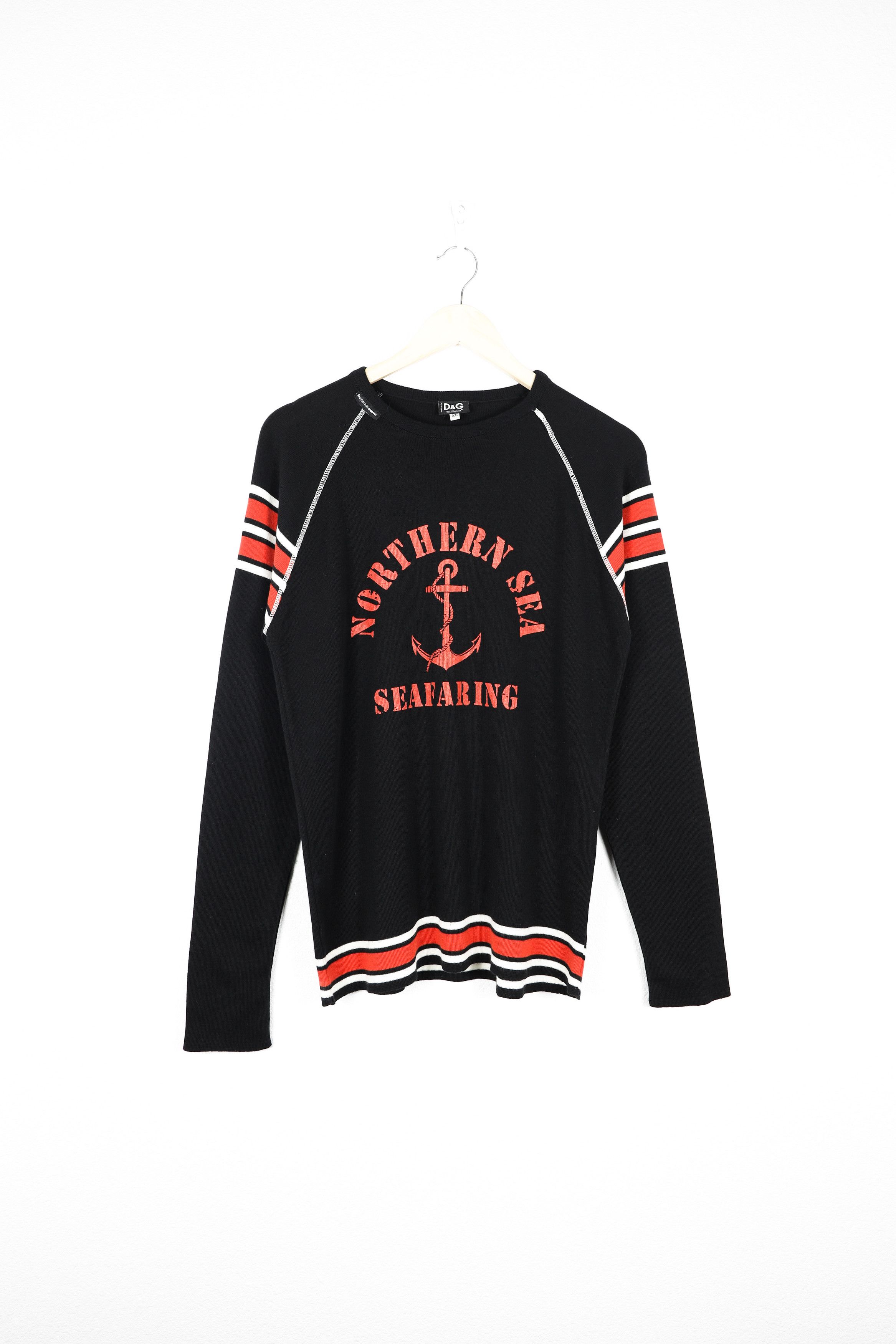 Dolce & Gabbana Vintage Dolce & Gabbana Northern Sea Anchor Print Sweater Size US L / EU 52-54 / 3 - 1 Thumbnail