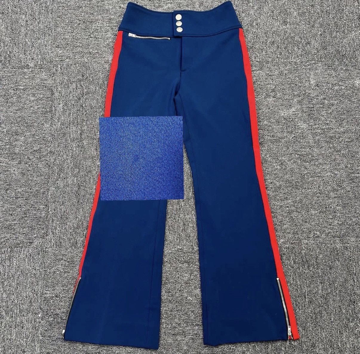Gucci Gucci Red & Blue Color Block Flared Casual Pants K12 Size 25" / US 0 / IT 36 - 8 Thumbnail