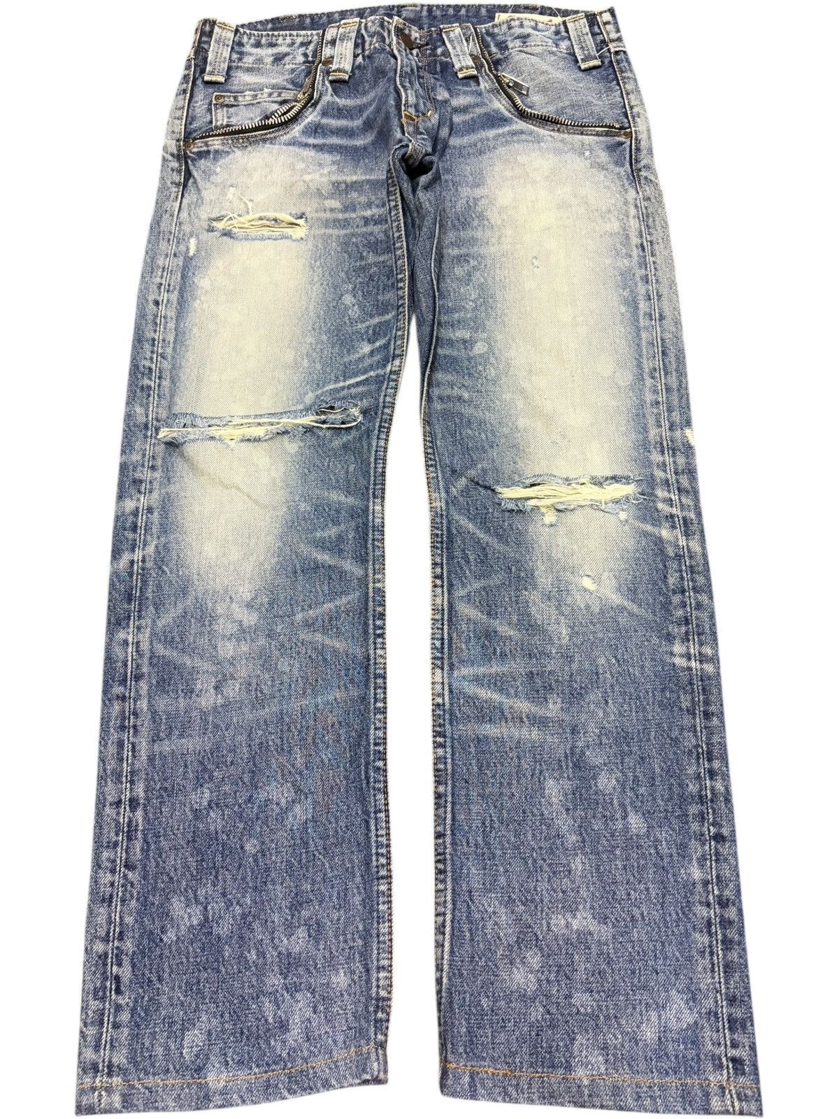 Dsquared2 Vintage Japanese Rna Faded Wash Distressed Jeans Size 31" - 1 Thumbnail