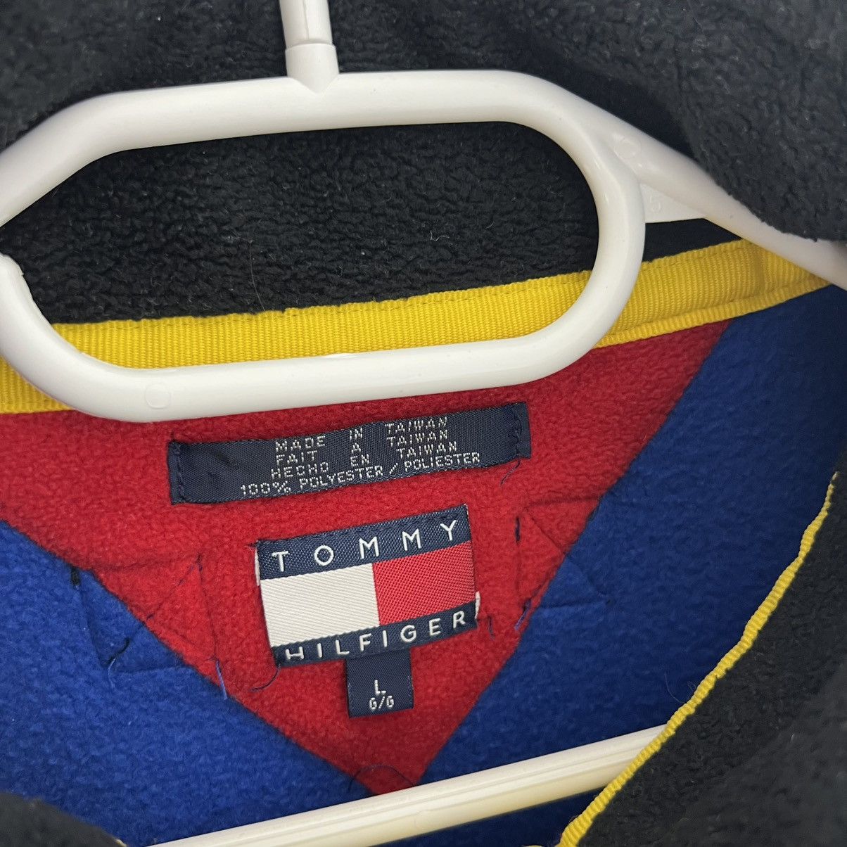 Tommy Hilfiger Vintage Y2K Tommy Hilfiger 1/4 Zip Up Fleece Sweatshirt Size US L / EU 52-54 / 3 - 4 Thumbnail