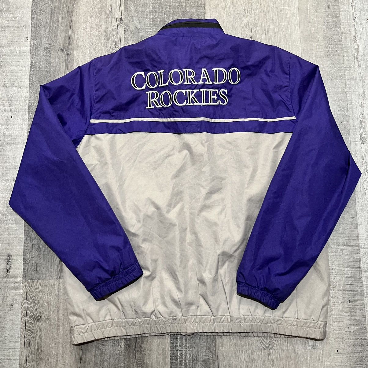 G-III Colorado Rockies Windbreaker Jacket Grey MLB Baseball Jacket Size US L / EU 52-54 / 3 - 3 Thumbnail