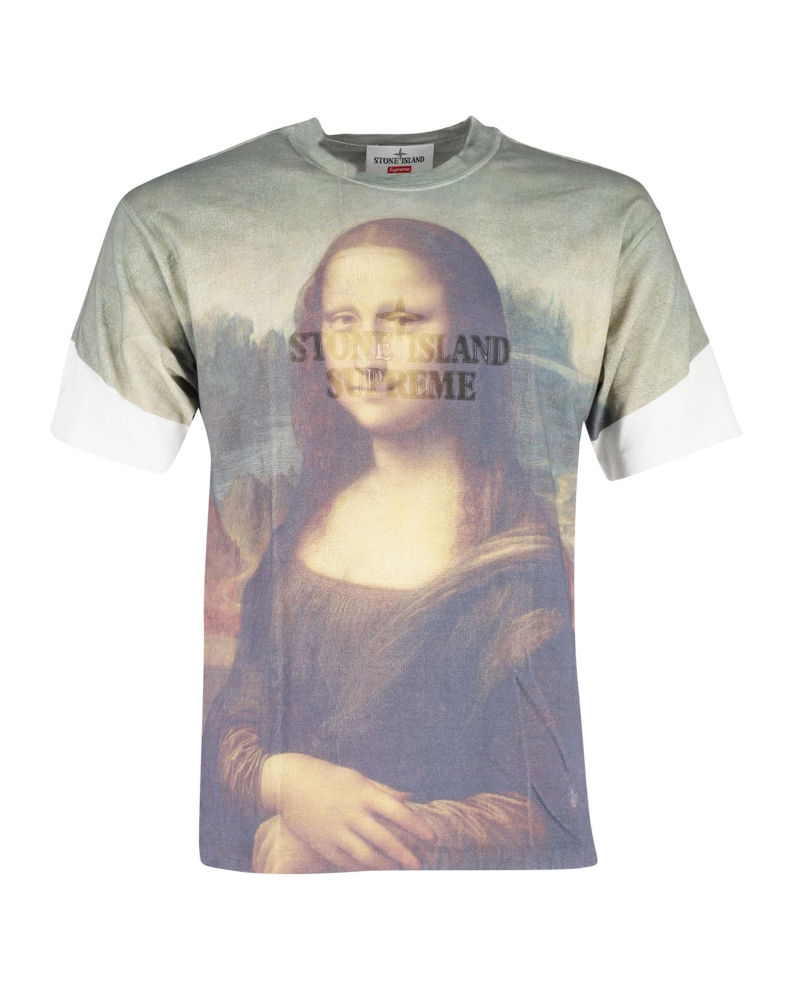 Stone Island Mona Lisa Print Cotton T-Shirt by Supreme x Stone Island |  Grailed