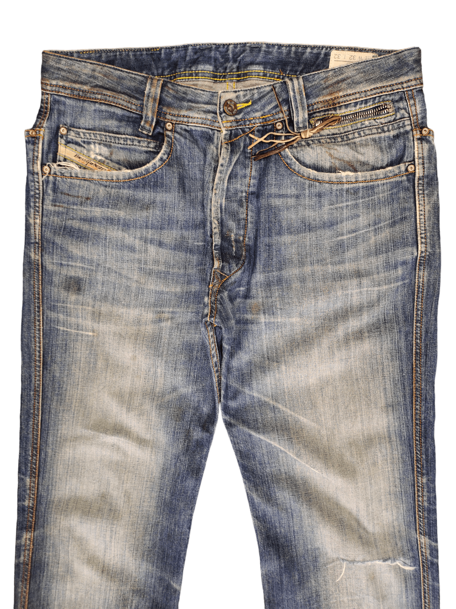 Diesel Vintage Y2k Diesel Paddom Distressed Denim Jeans Streetwear Size US 32 / EU 48 - 2 Thumbnail