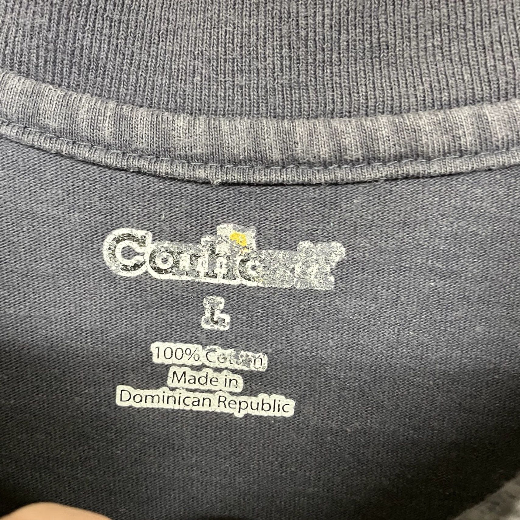 Carhartt VINTAGE Carhartt Mens T-Shirt Henley Long Sleeve Navy Blue All Cotton 100% 2010s K87 Logo Pockets Heavyweight Regular Size L Size US L / EU 52-54 / 3 - 3 Thumbnail