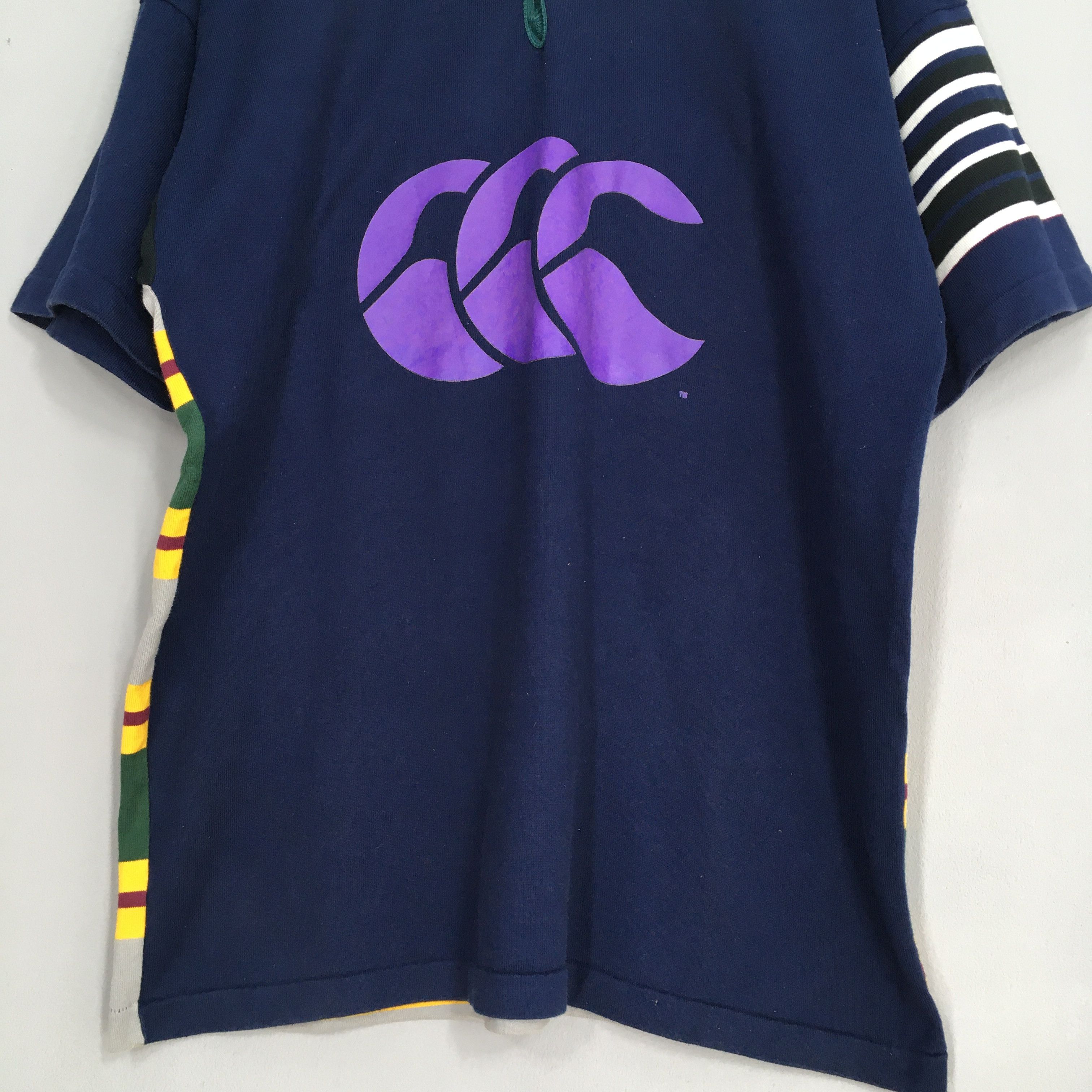 Canterbury of New Zealand × Vintage Vintage Canterbury Of New Zealand CCC Rugby Stripes Shirt XL Size US XL / EU 56 / 4 - 3 Thumbnail