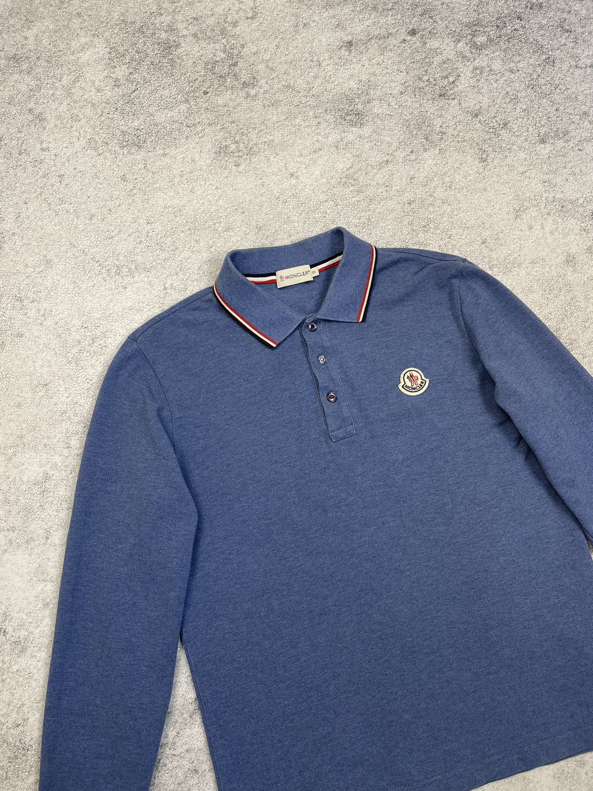 Moncler Rare Moncler Polo Shirt Long Sleeve Cotton Logo Size US S / EU 44-46 / 1 - 3 Thumbnail