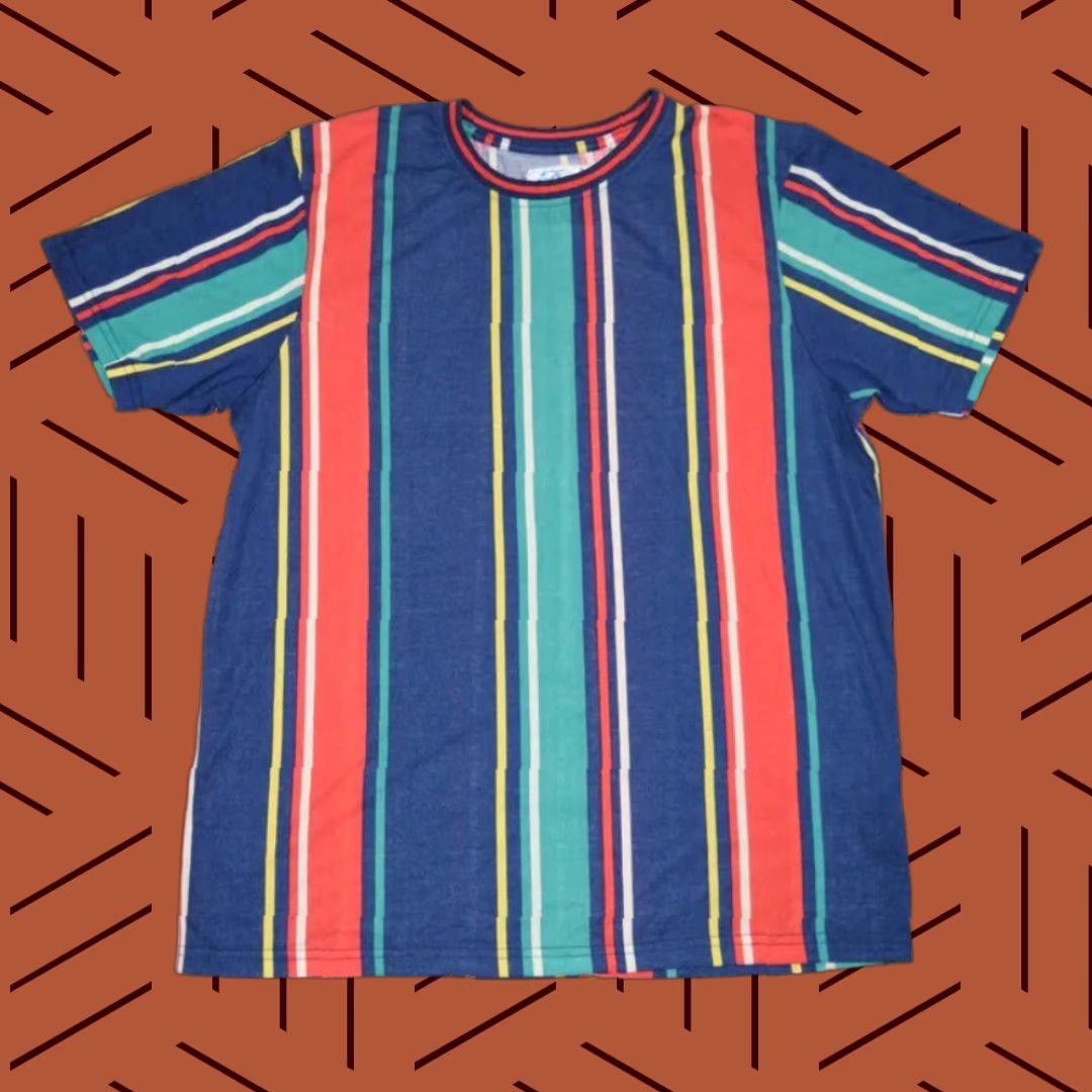 Prince FRESH PRINCE OF BEL AIR Shirt Mens Large Colorblock Striped Will Smith Slap 90s Button-Up 90s Multicolor Logo Size US L / EU 52-54 / 3 - 1 Thumbnail