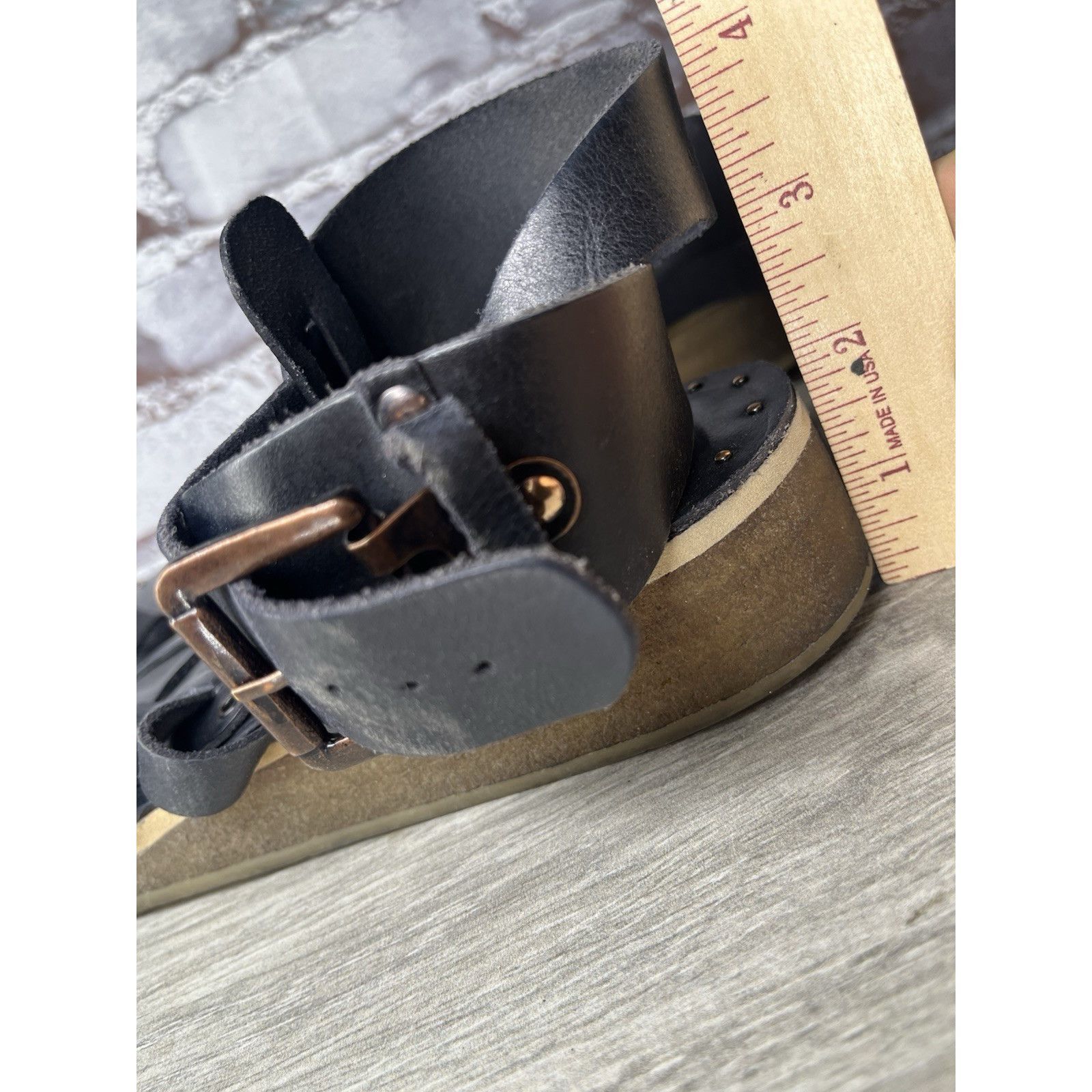 Free People Free People Marianne Black Leather Platform Gladiator Strapp Size US 10.5 / IT 40.5 - 12 Thumbnail