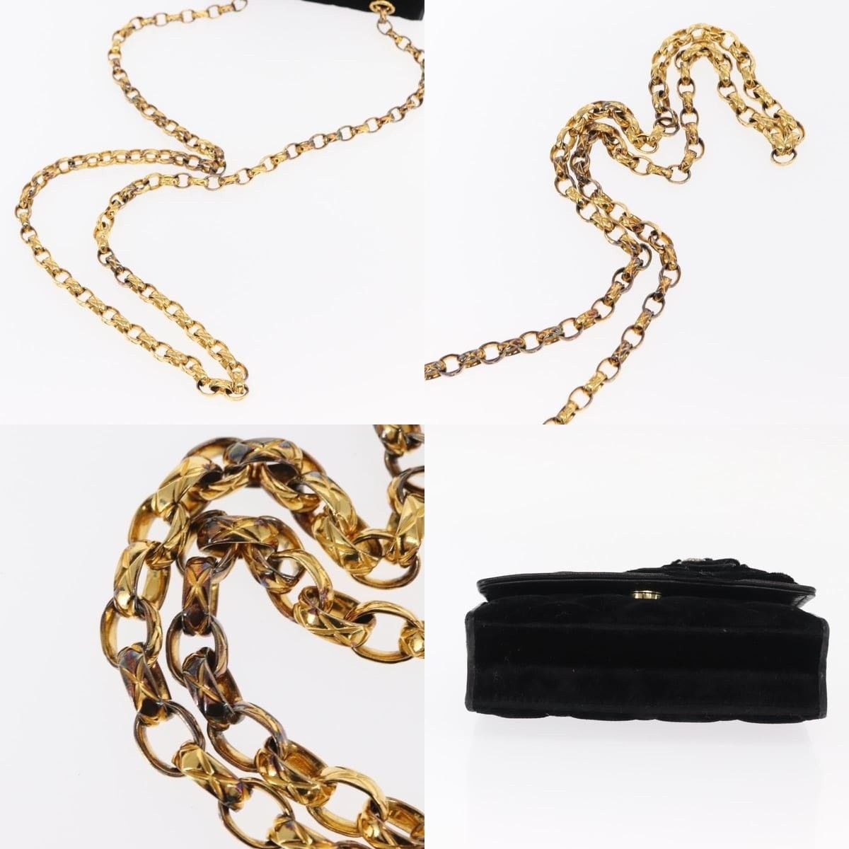 Chanel Chanel Matelasse Chain Camelia Shoulder Bag Velour Size ONE SIZE - 4 Thumbnail