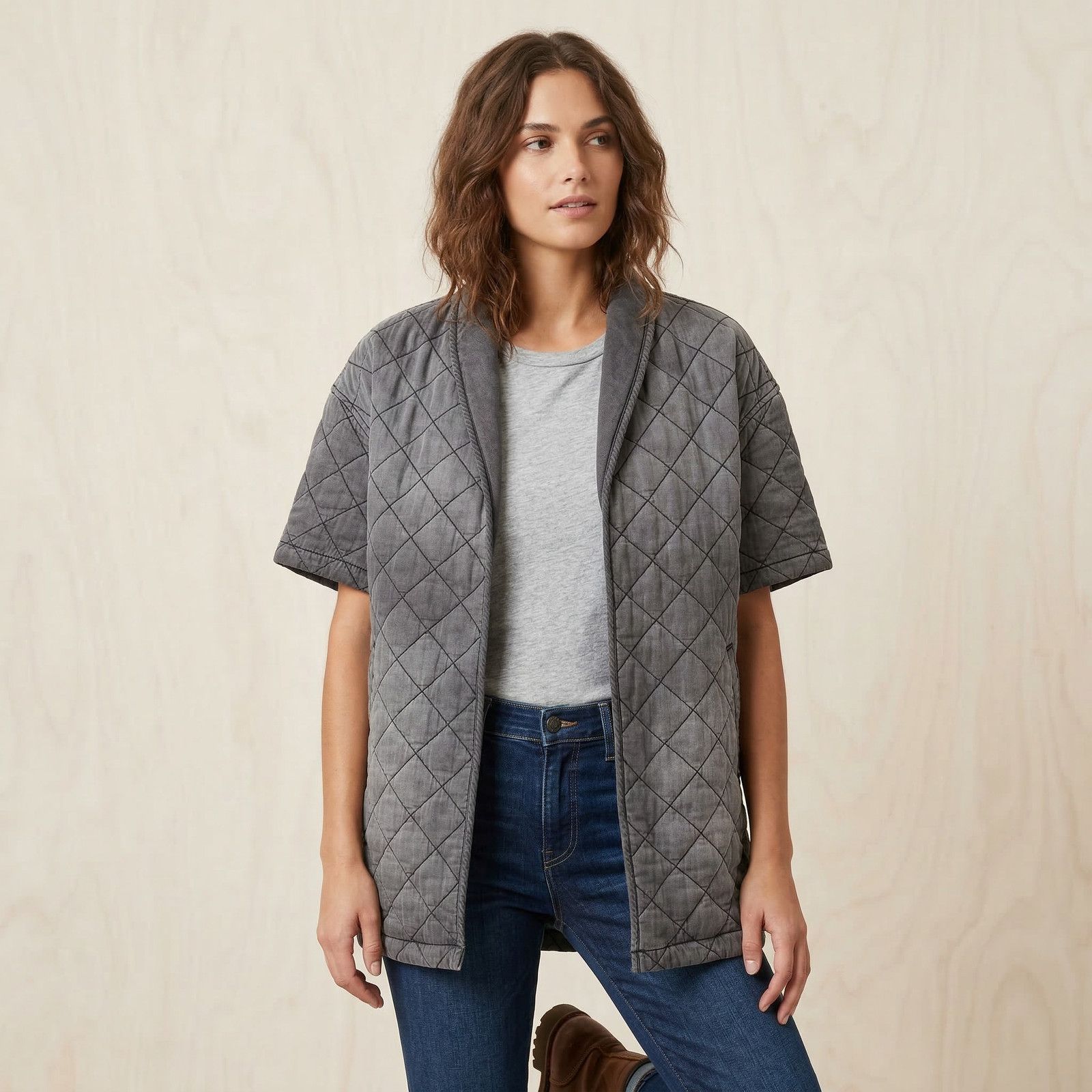 Current/Elliot Current/Elliott Women's Quilted Car Coat Grey Size 2 Size XS / US 0-2 / IT 36-38 - 2 Thumbnail
