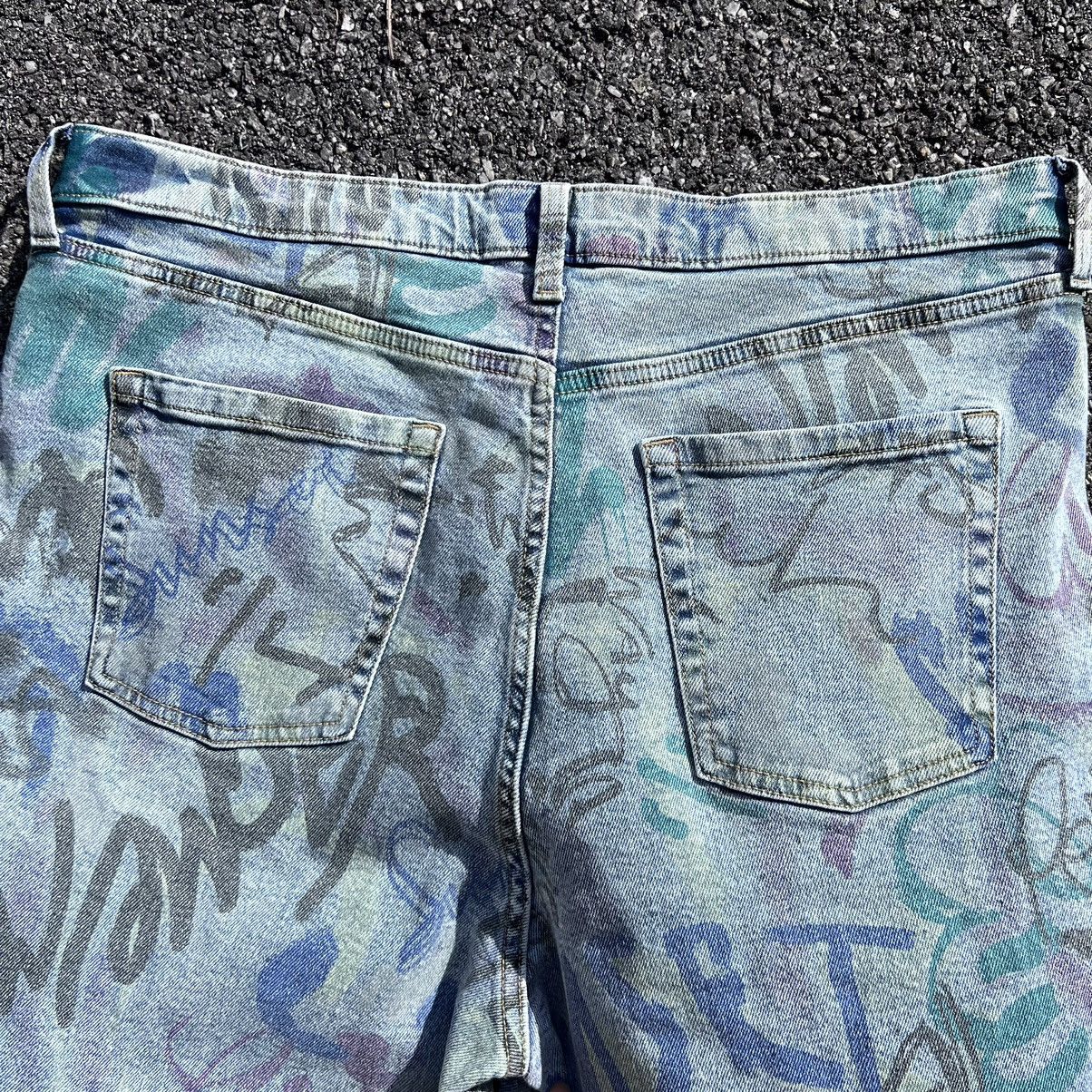 Japanese Brand × Other VTG WILD FABLE ORIGINAL PAINTED JEANS (UNISEX) Size US 38 / EU 54 - 8 Thumbnail