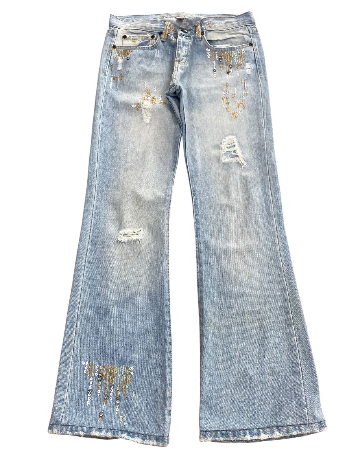 Abercrombie & Fitch Abercrumbie & Fitch Brand Emblised Style Flare Jeans Size US 31 - 1 Thumbnail