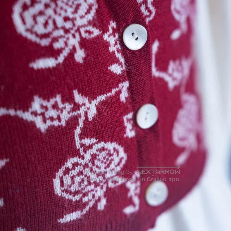 Kenzo Kenzo Chestnut red floral double-breasted knit vest Size XS / US 0-2 / IT 36-38 - 6 Thumbnail