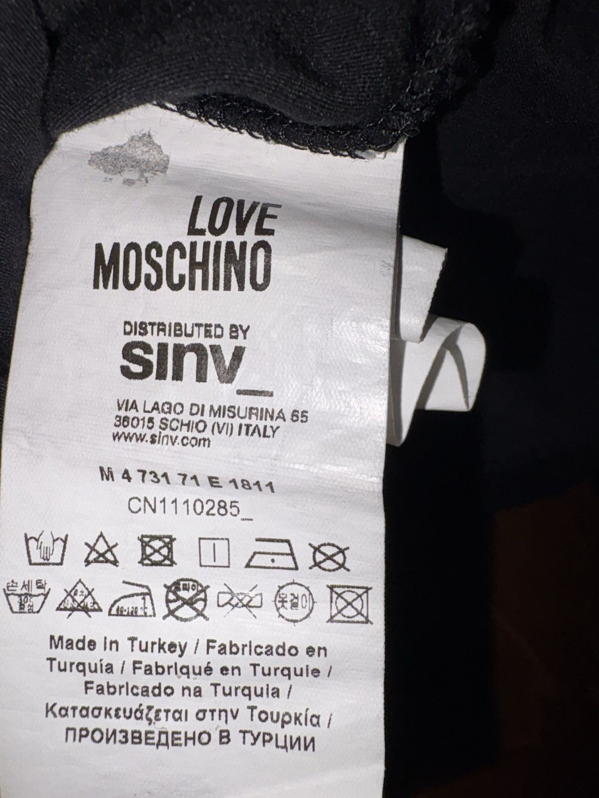 Moschino Love Moschino Black T-Shirt Size US L / EU 52-54 / 3 - 5 Thumbnail