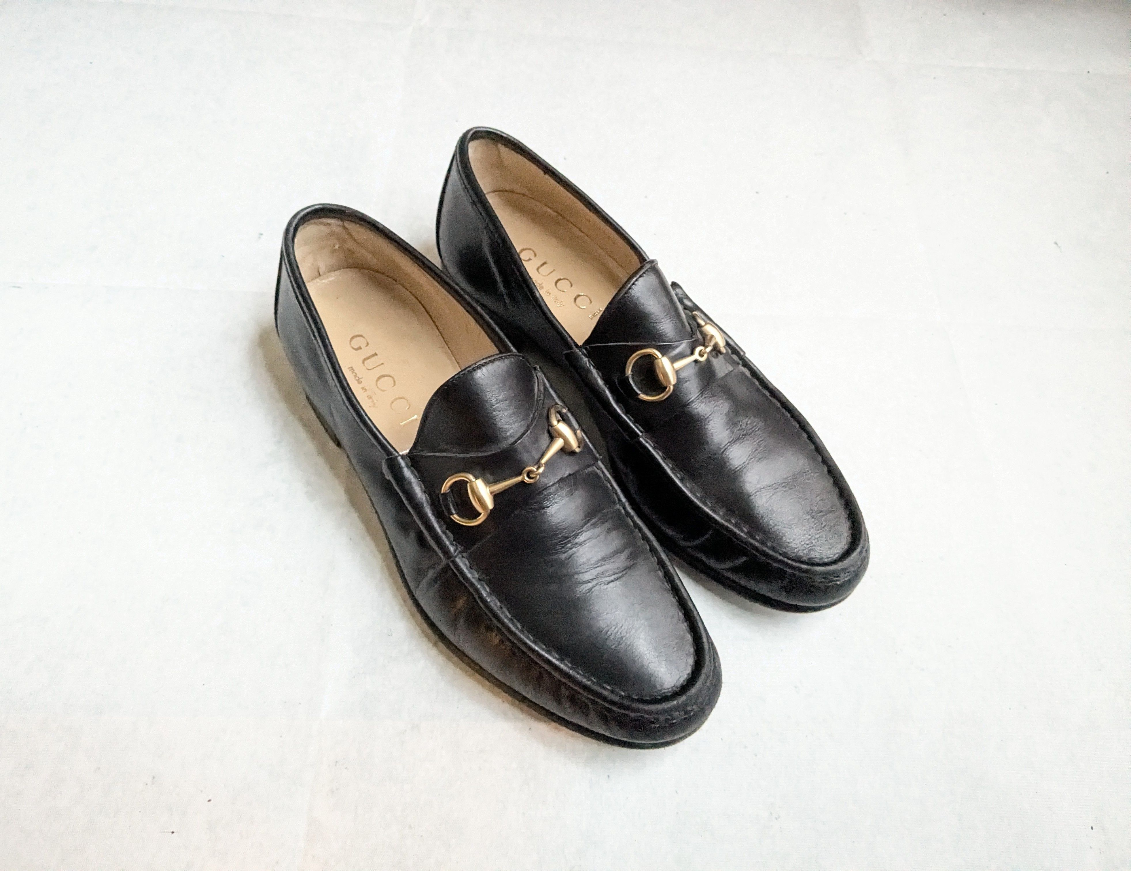 Gucci Horsebit Loafers Black Leather 9.5