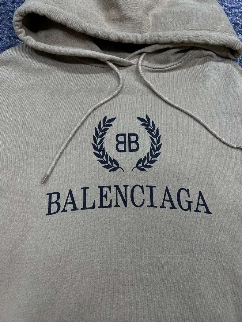 Balenciaga Balenciaga Khaki wheat patterned hoodie Size US M / EU 48-50 / 2 - 3 Thumbnail