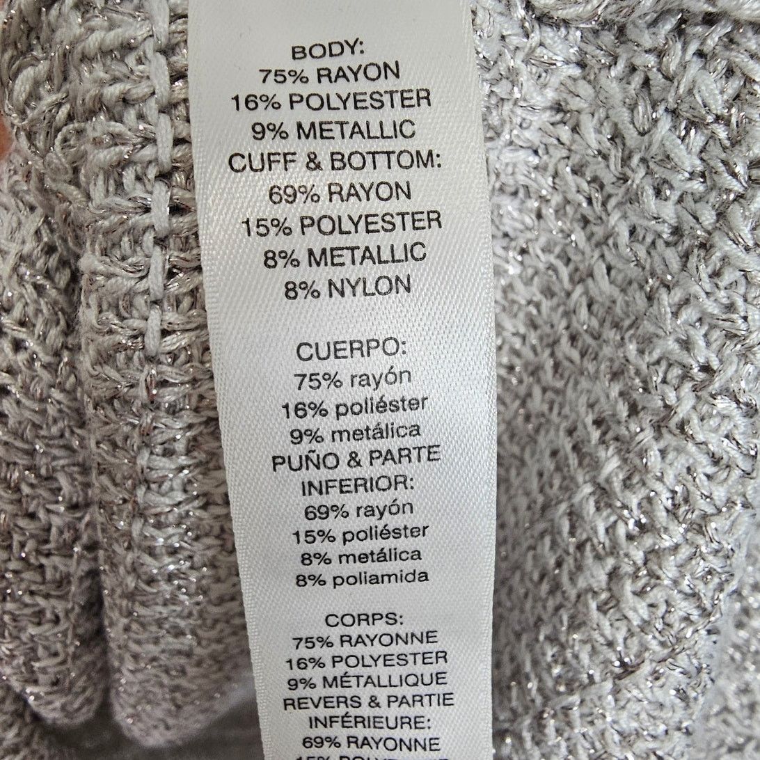 White House Black Market White House Black Market Metallic Knit Pullover Sweater XS Size XS / US 0-2 / IT 36-38 - 7 Thumbnail