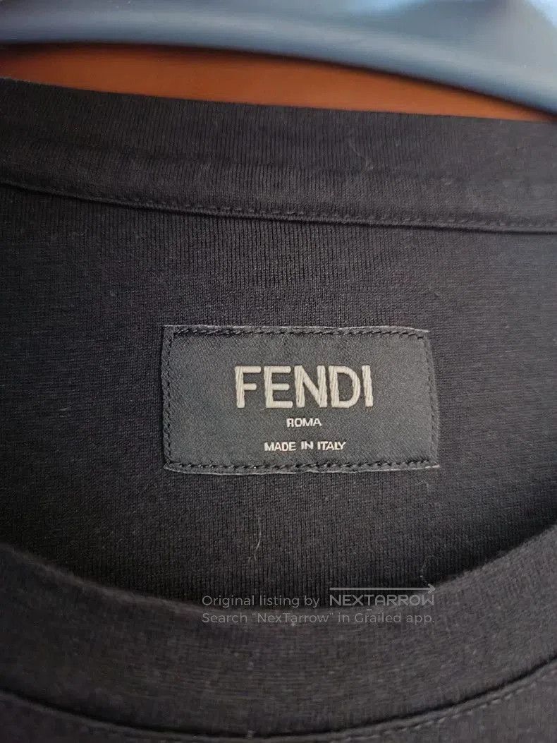 Fendi Fendi Men's FF Embroidered Black T. Size US XL / EU 56 / 4 - 6 Thumbnail