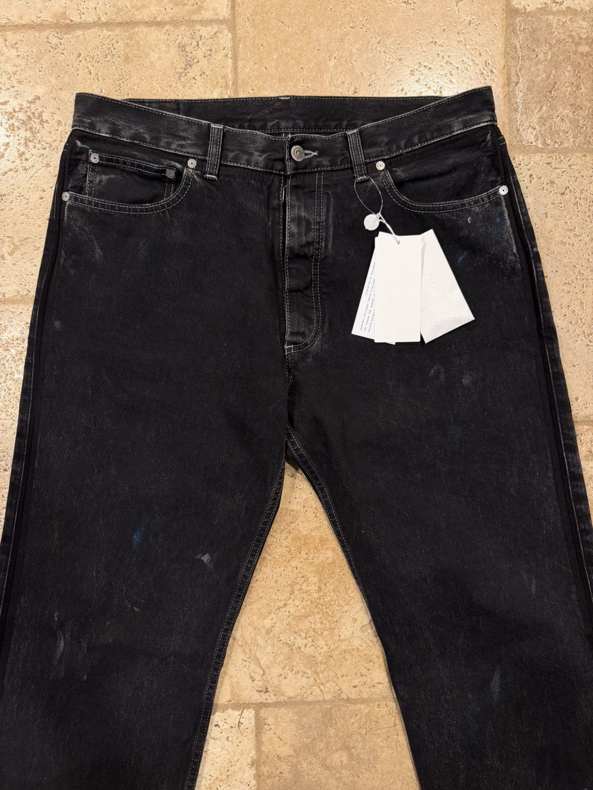 Maison Margiela Maison Margiela 2022 Work Wear Black Painted 3 Pocket Denim Size US 36 / EU 52 - 3 Thumbnail