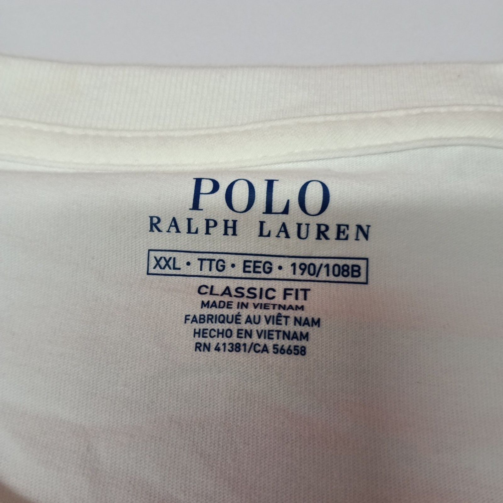 Polo Ralph Lauren Polo Ralph Lauren T-Shirt Men's Size 2XL White Classic Fit Size US XXL / EU 58 / 5 - 4 Thumbnail