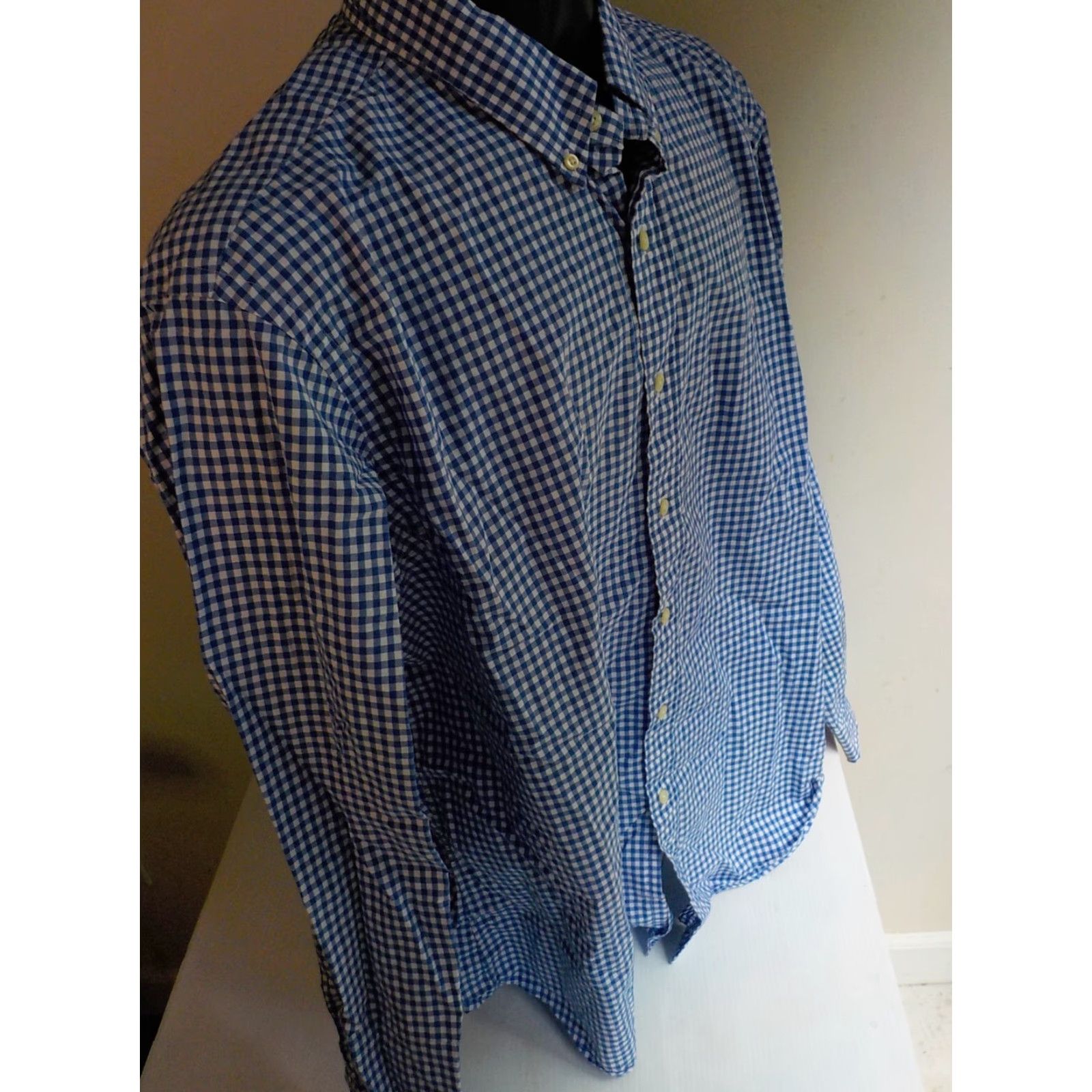 Ralph Lauren RALPH LAUREN 100% Cotton LS Button Down Shirt Blue White XXL Men Checks Size US XXL / EU 58 / 5 - 3 Thumbnail