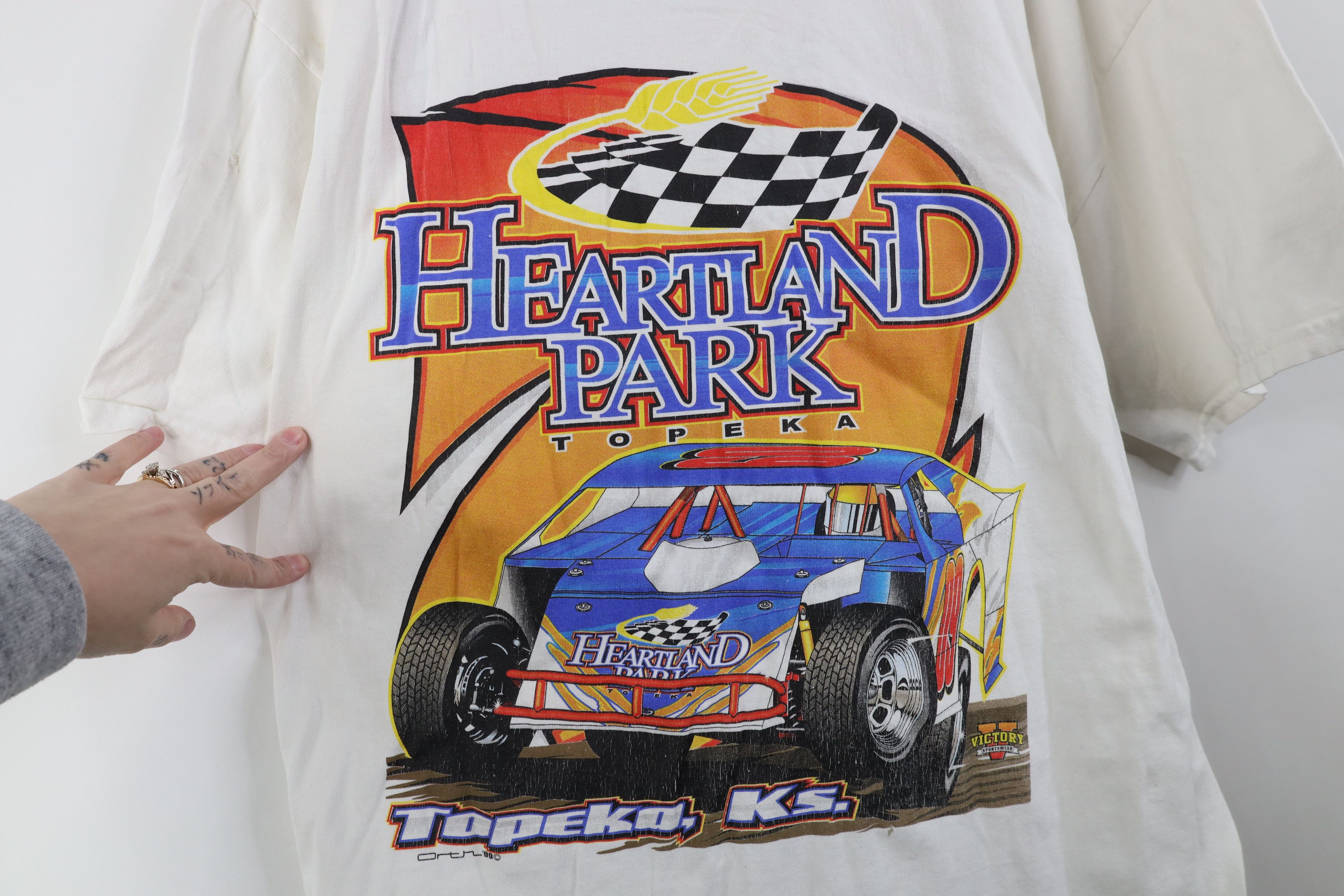 Vintage Vintage Y2K Streetwear Park Topeka Kansas Racing T-Shirt Size US XXL / EU 58 / 5 - 4 Thumbnail