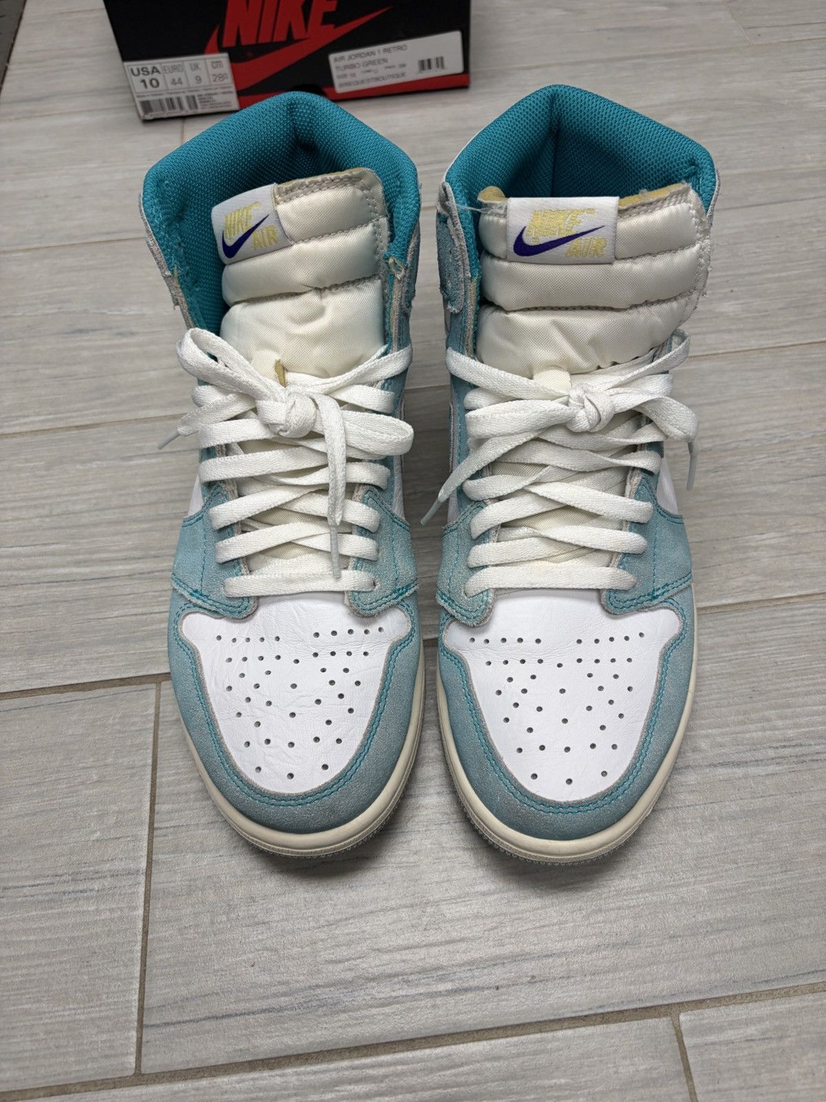Nike Jordan 1 Retro High Turbo Green SIZE 10 US MEN used Size US 10 / EU 43 - 5 Thumbnail