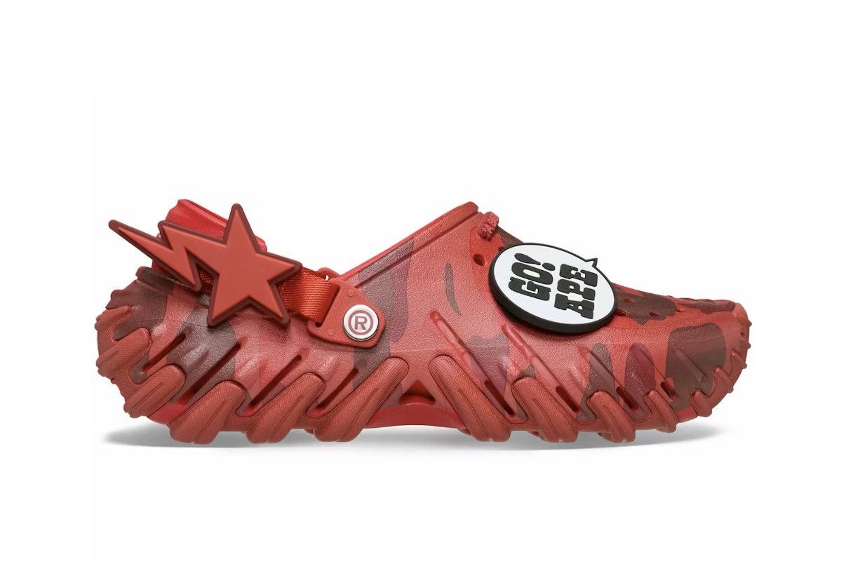 Bape × Crocs Size 9 - Bape X Crocs Echo RO Clog Bape Flame Camo Red Size US 9 / EU 42 - 1 Thumbnail