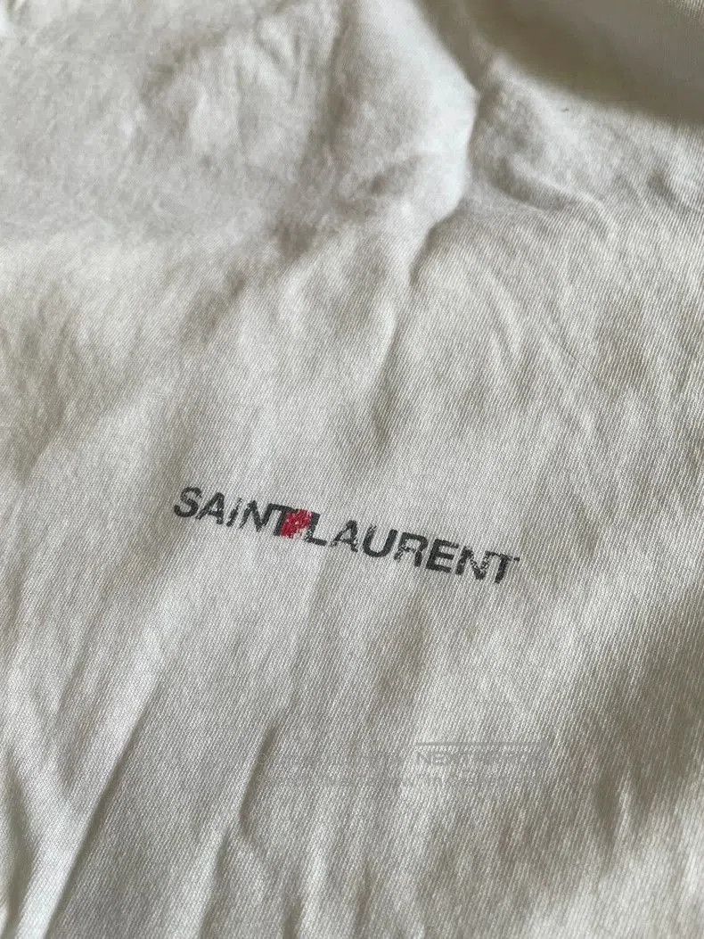 Saint Laurent Paris Saint Laurent Beige Short Sleeve T. Size US XS / EU 42 / 0 - 5 Thumbnail